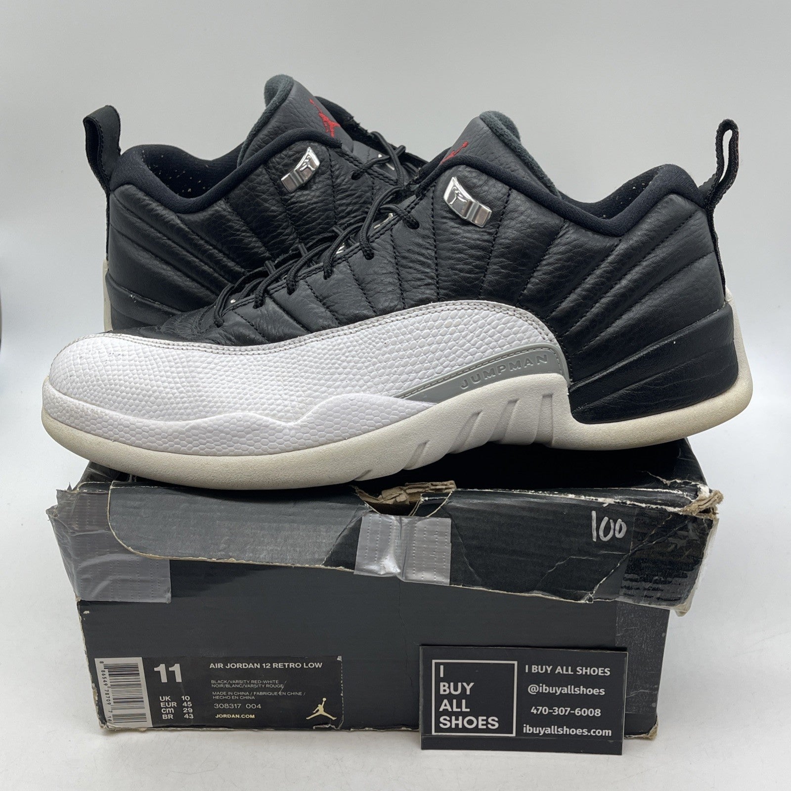 Size 11 - Air Jordan 12 Retro Low Playoffs (308317-004)