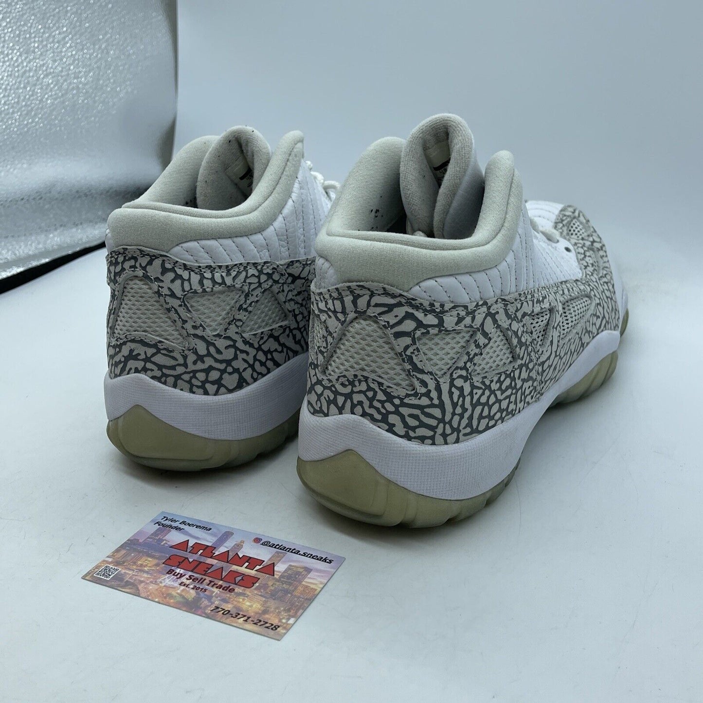 Size 11 - Air Jordan 11 IE 2015 Low Cobalt Grey White Suede Leather (306008-102)