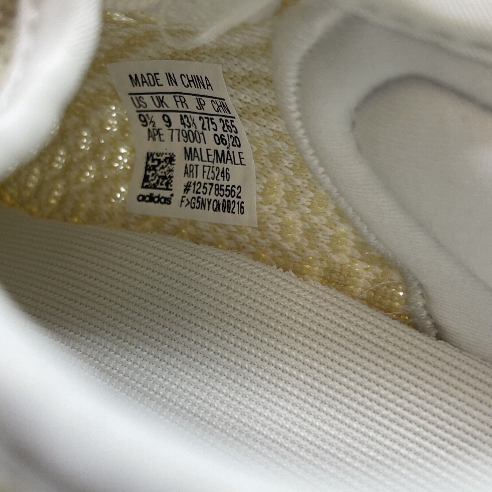 Size 9.5 - adidas Yeezy Boost 350 V2 Natural Yellow White Suede (FZ5246)