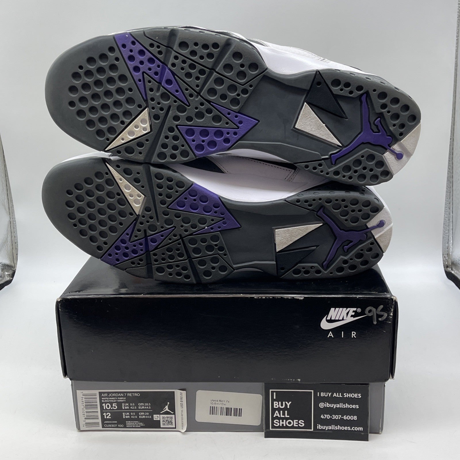 Size 10.5 - Air Jordan 7 Retro 2021 Flint Grey White Suede Leather (CU9307-100)