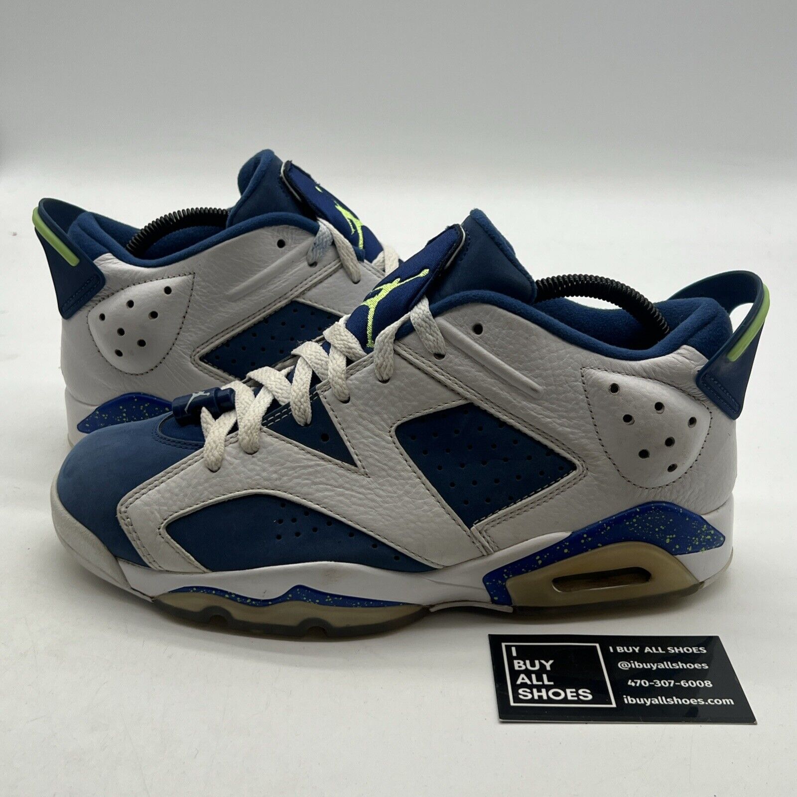 Size 8.5 - Air Jordan 6 Low Ghost Green (304401-106)