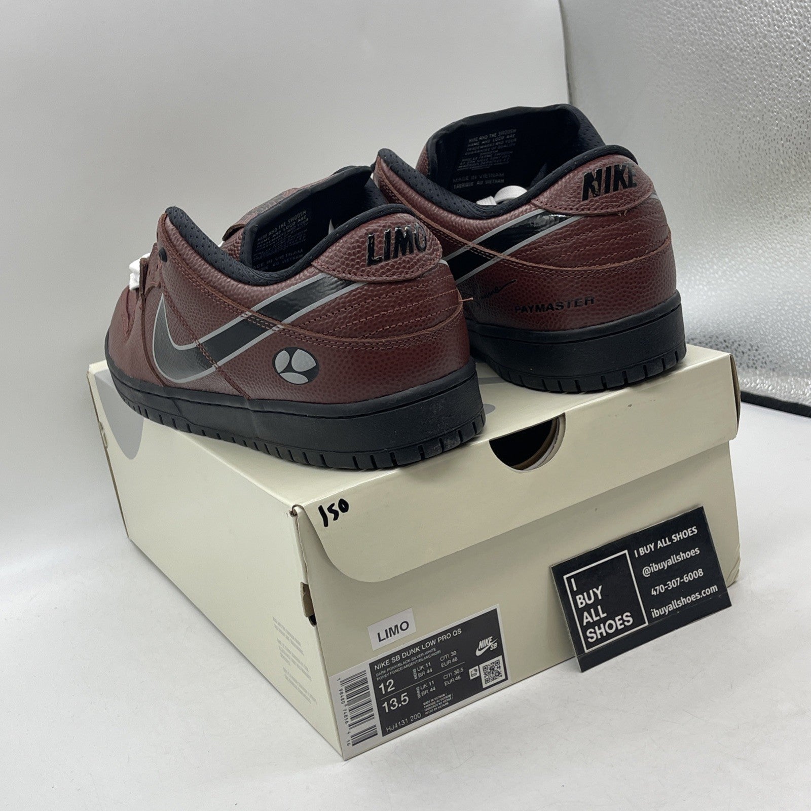 Size 12 - Limosine Skateboards x Nike Dunk SB Low Football (HJ4131-200)