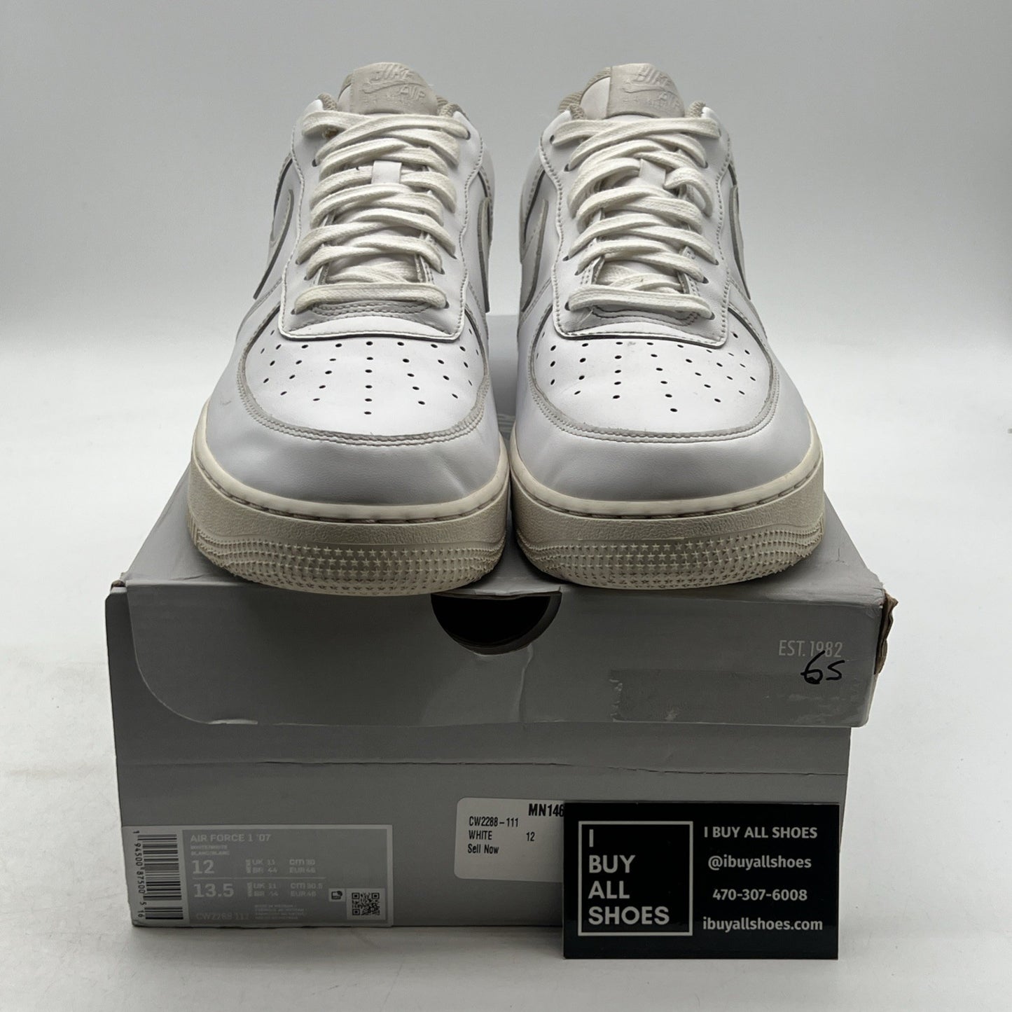 Size 12 - Nike Air Force 1 '07 Low Triple White (CW2288-111)