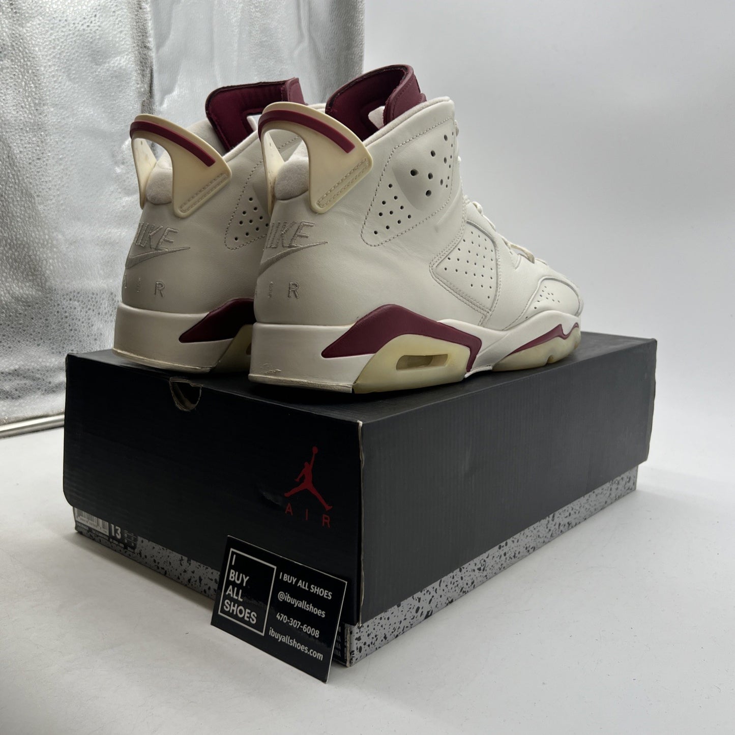 Size 13 - Air Jordan 6 Retro 2015 Maroon (384664-116)