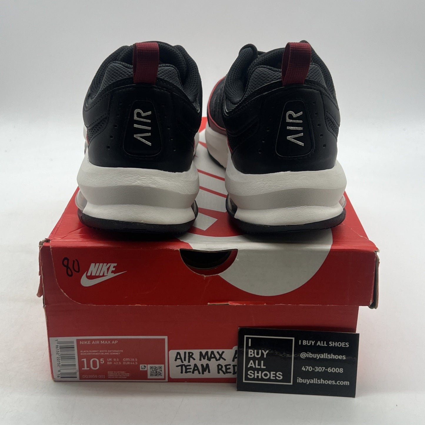 Size 10.5 - Nike Air Max AP Black Team Red (DQ3959-001)