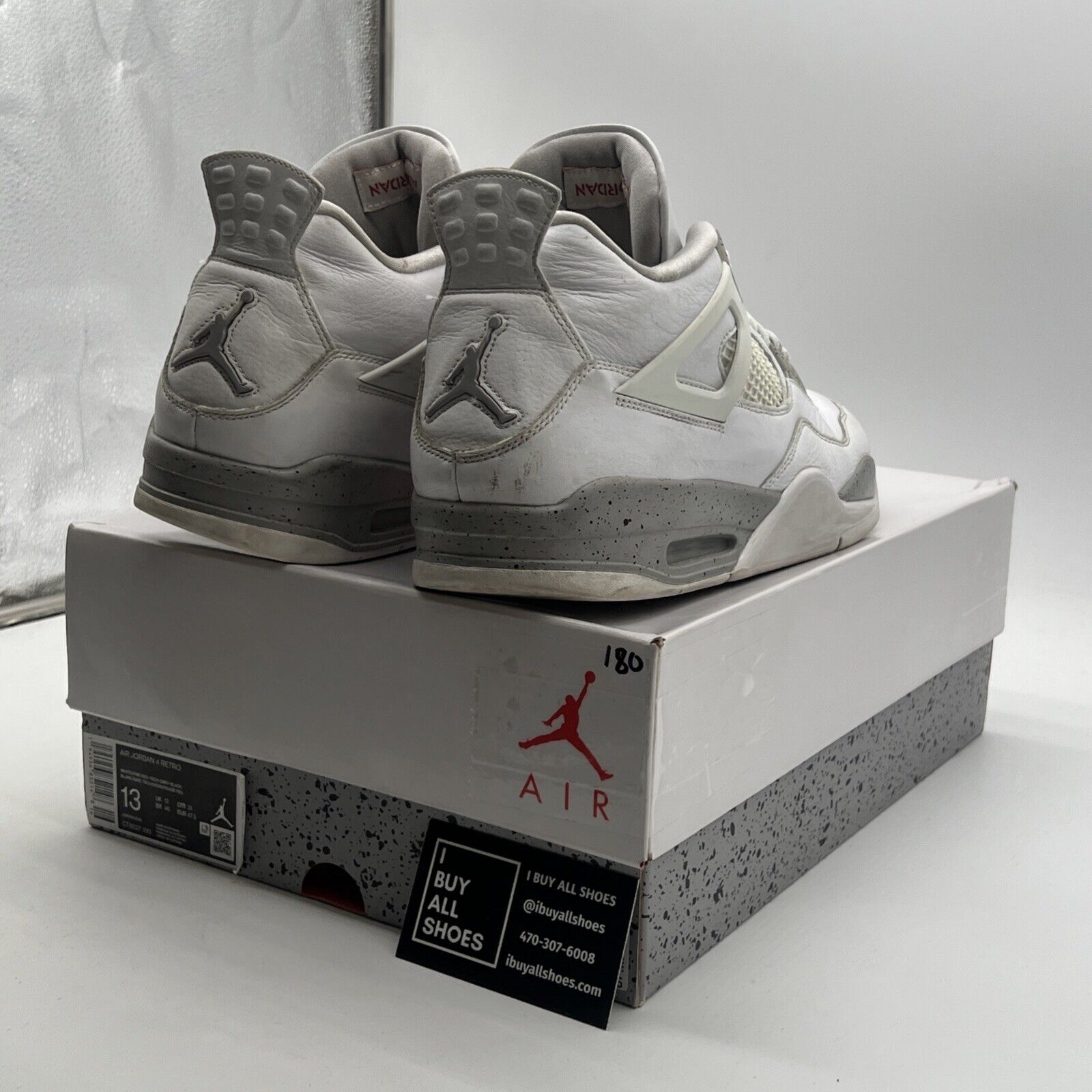 Size 13 - Air Jordan 4 Retro Mid White Oreo (CT8527-100)
