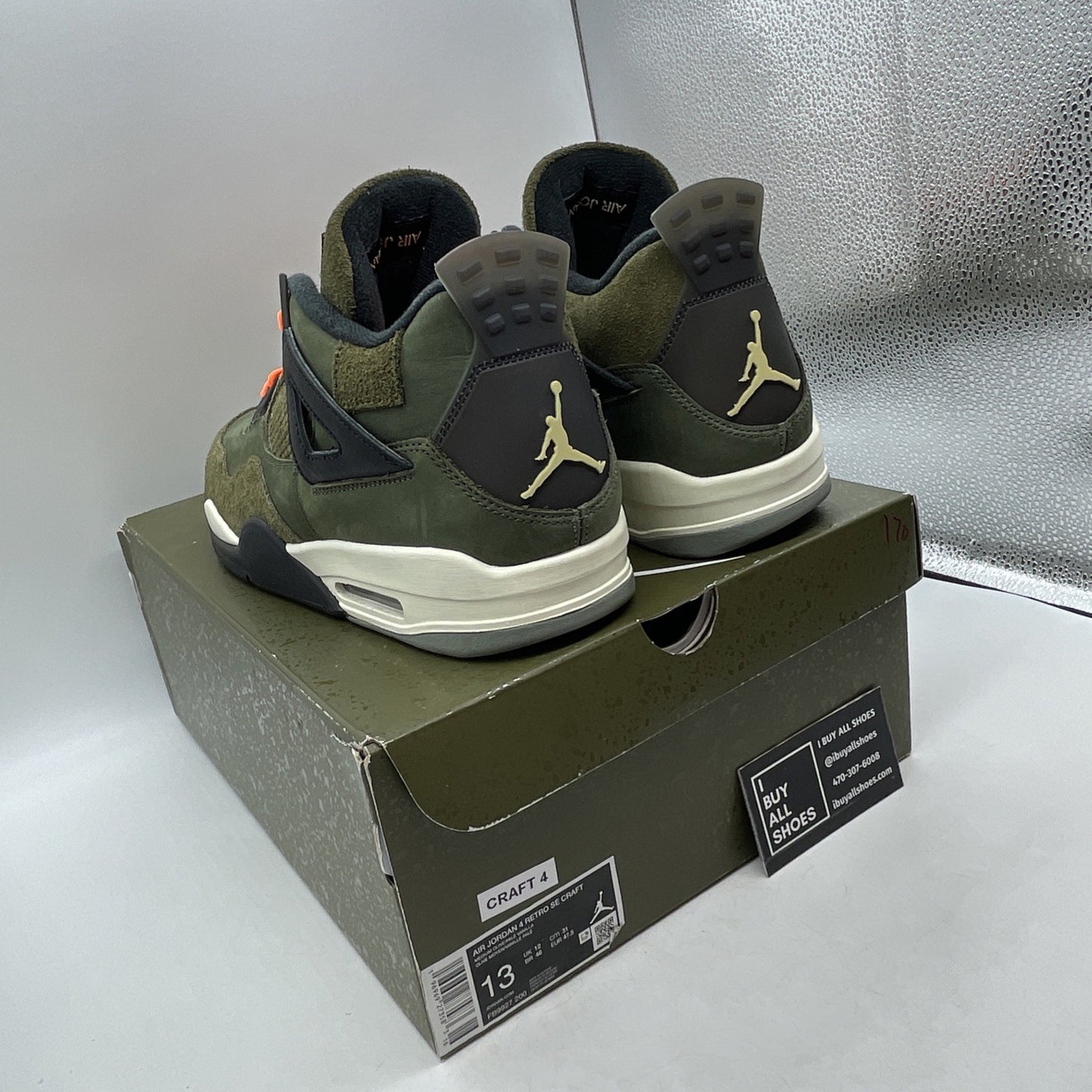 Size 13 - Air Jordan 4 SE Retro Low Craft - Olive (FB9927-200)