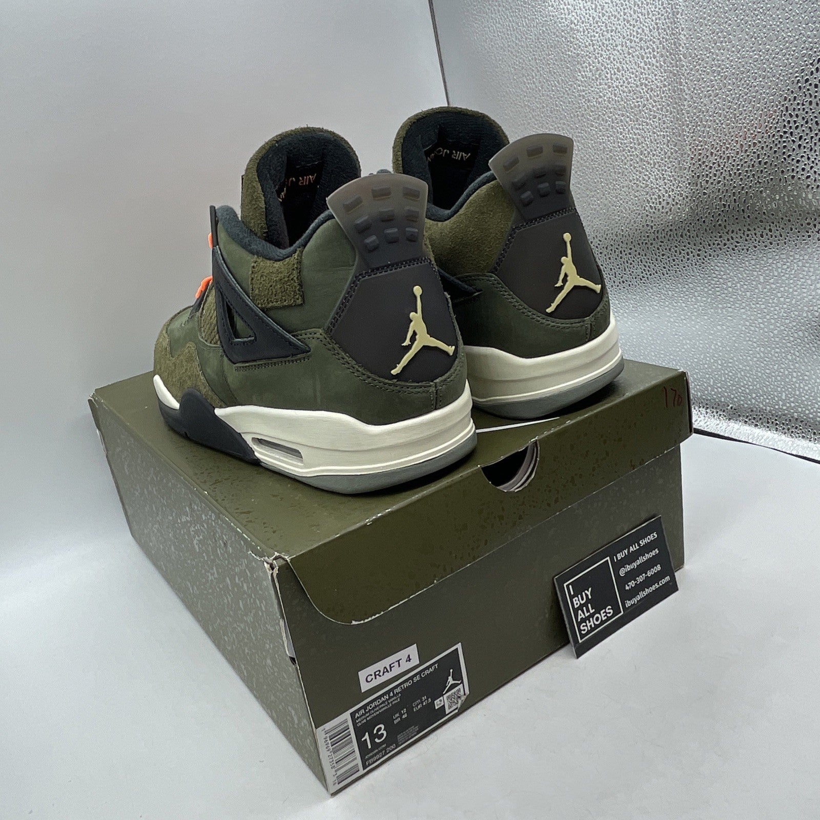 Size 13 - Air Jordan 4 SE Retro Low Craft - Olive (FB9927-200)