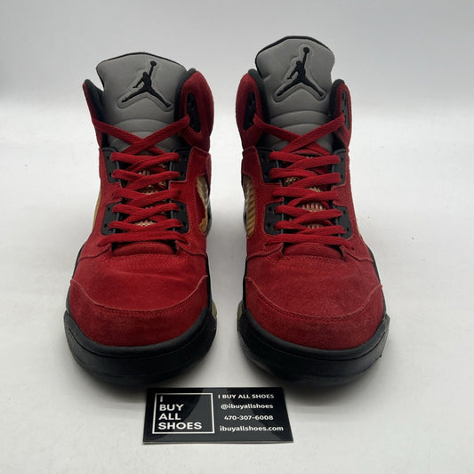 Size 12 - Air Jordan 5 Retro Raging Bull Red Suede (136027-601)