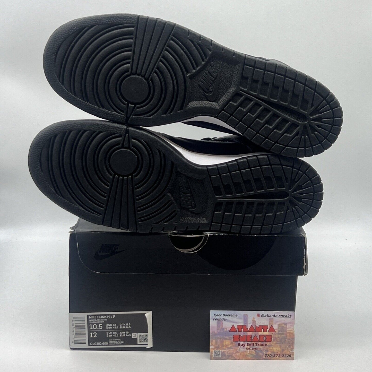 Size 10.5 - Nike Fragment Design x Dunk High Beijing Brand New Og All Black DS