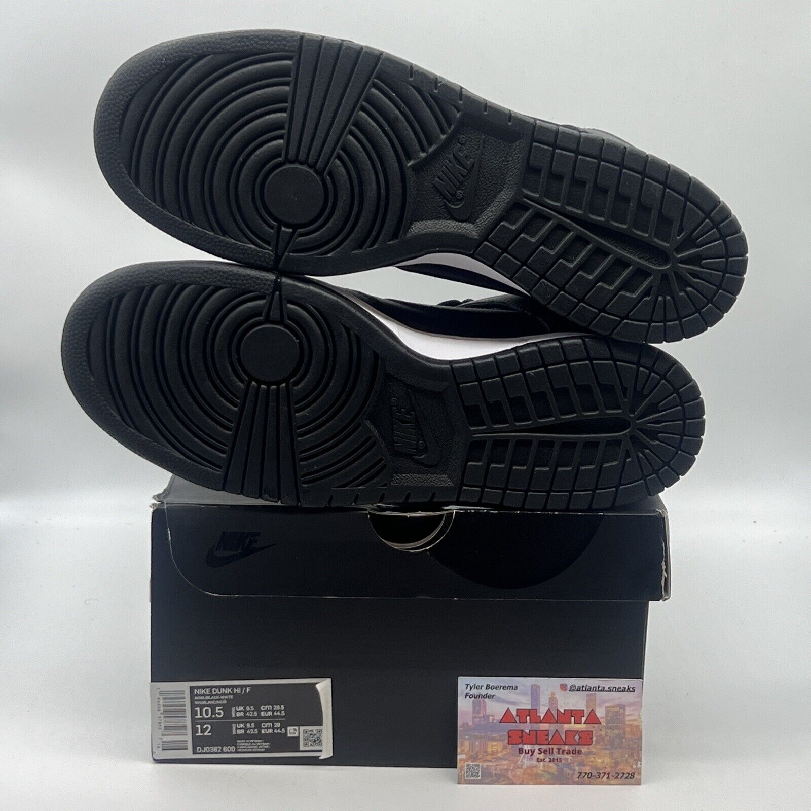 Size 10.5 - Nike Fragment Design x Dunk High Beijing Brand New Og All Black DS