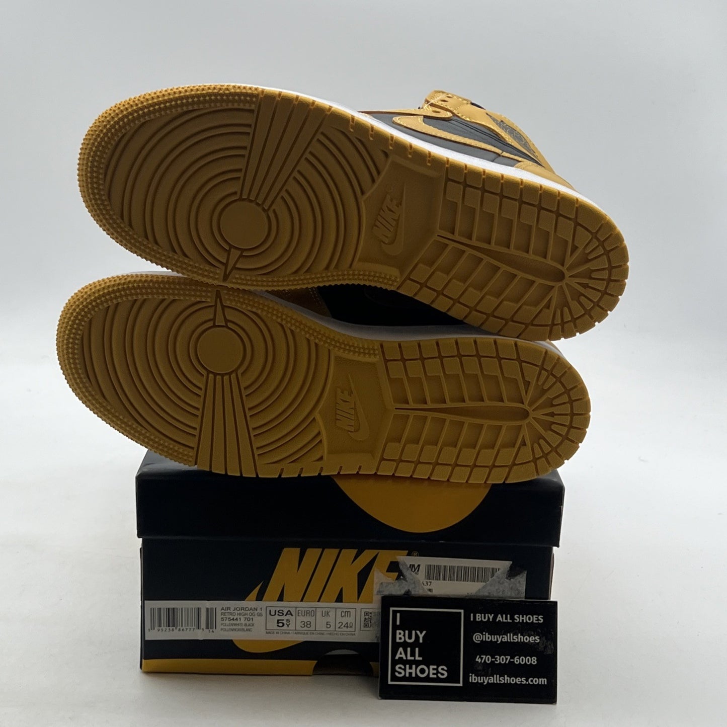 Size 5.5Y - Air Jordan 1 Retro OG High Pollen (575441-701)
