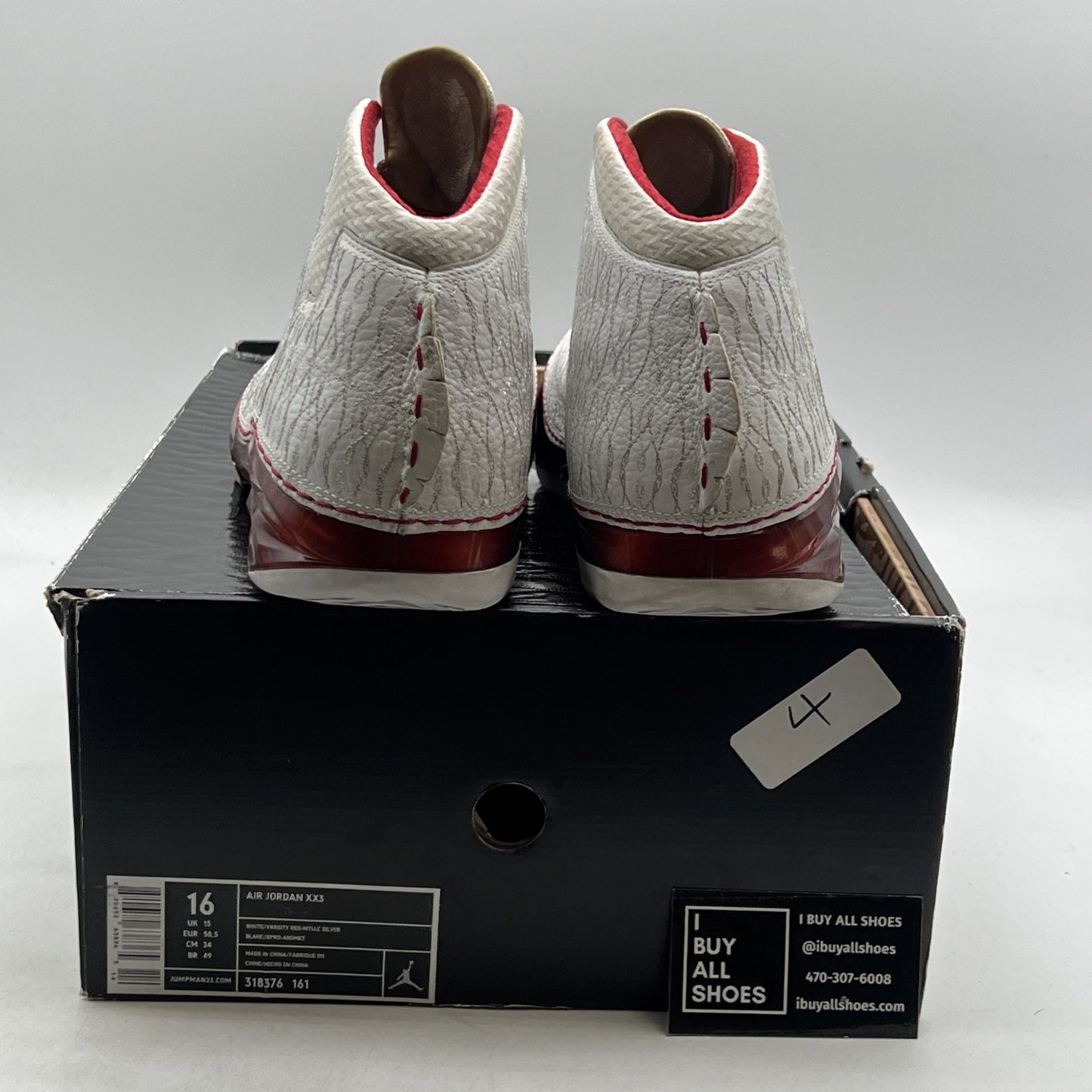 Size 16 - Air Jordan 23 OG White Varsity Red (318376-161)