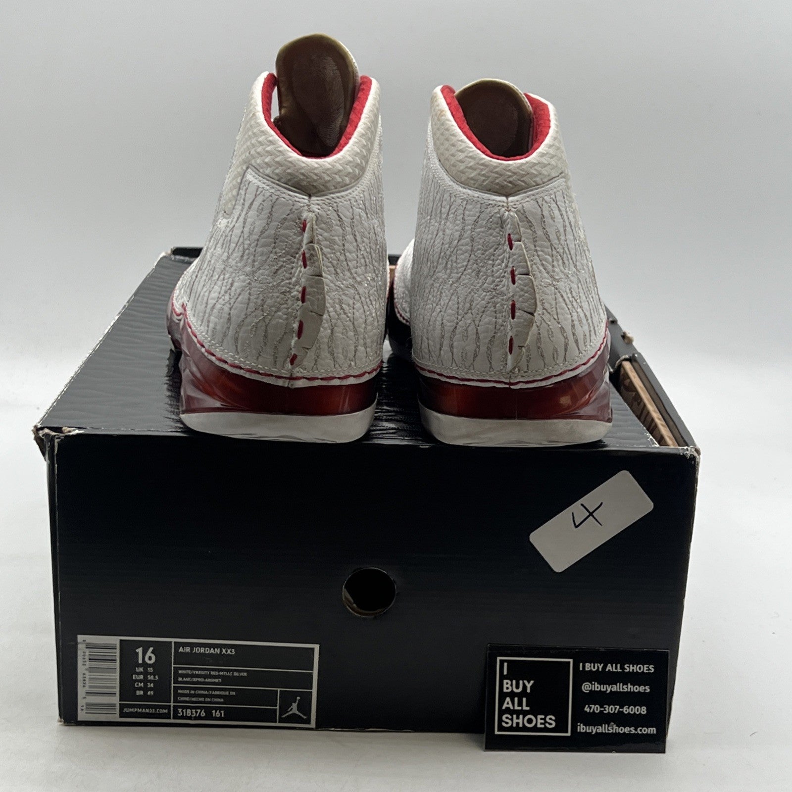 Size 16 - Air Jordan 23 OG White Varsity Red (318376-161)