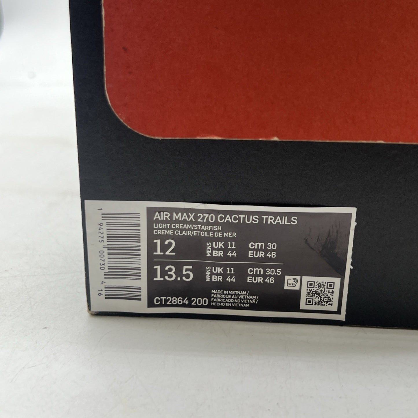 Size 12 - Nike Travis Scott x Air Max 270 React ENG Cactus Trails (CT2864-200)