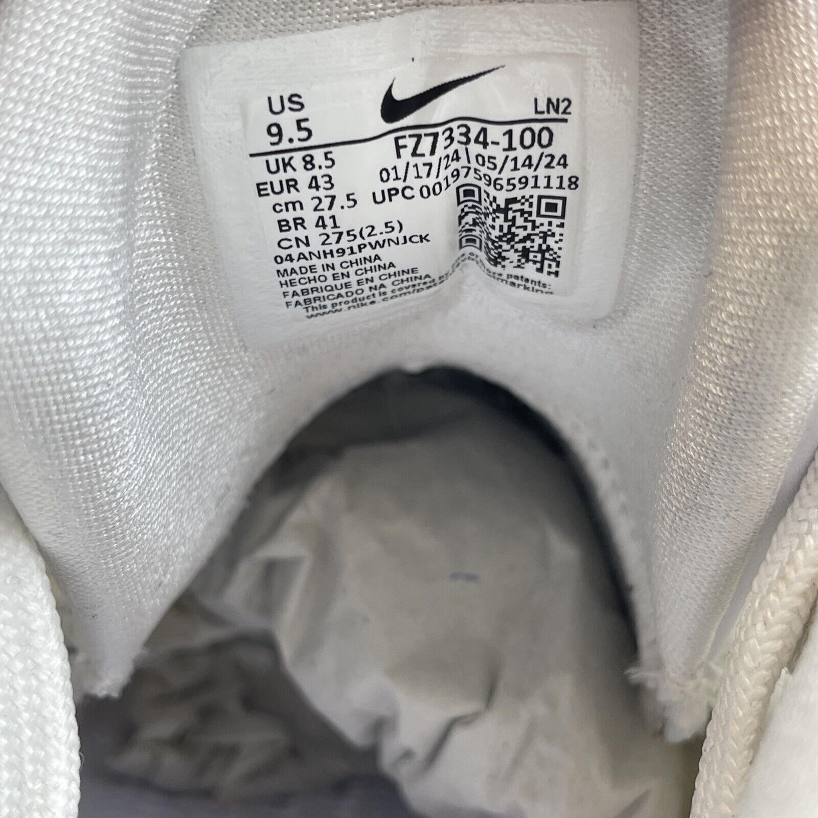 Size 9.5 - Nike Kobe 9 Elite Protro Low Halo White Black Suede (FZ7334-100)