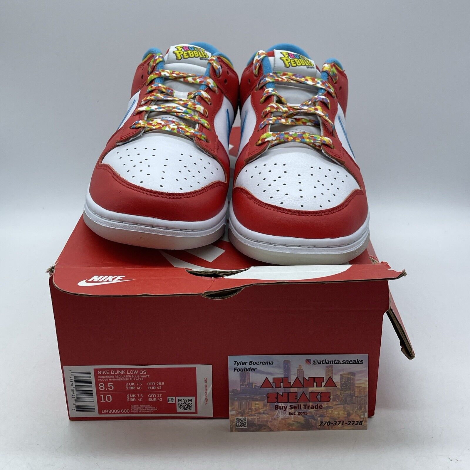 Size 8.5 - Nike Dunk Low x LeBron James x Fruity Pebbles Red (DH8009-600)