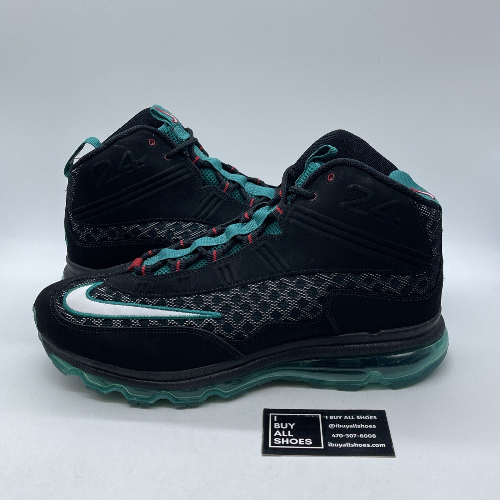 Size 13 - Nike Air Max Griffey Jr Freshwater Black White Leather (442478-005)