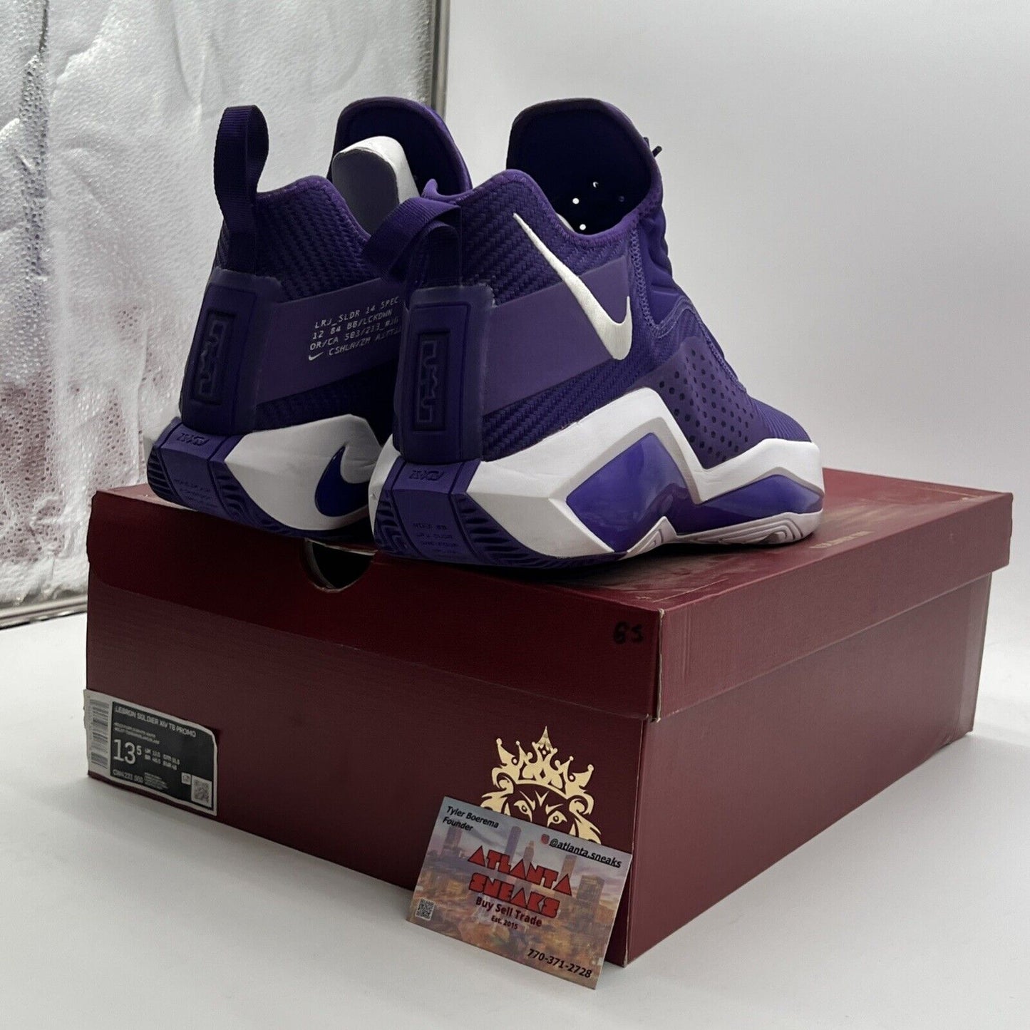 Nike Lebron Solider 14 TB XIV Basketball Shoes Promo Purple/White (CW4221-500)