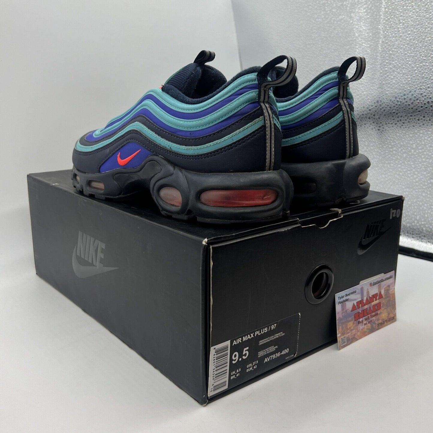 Size 9.5 - Nike Air Max Plus/97 Discover Your Air Aqua Navy (AV7936-400)