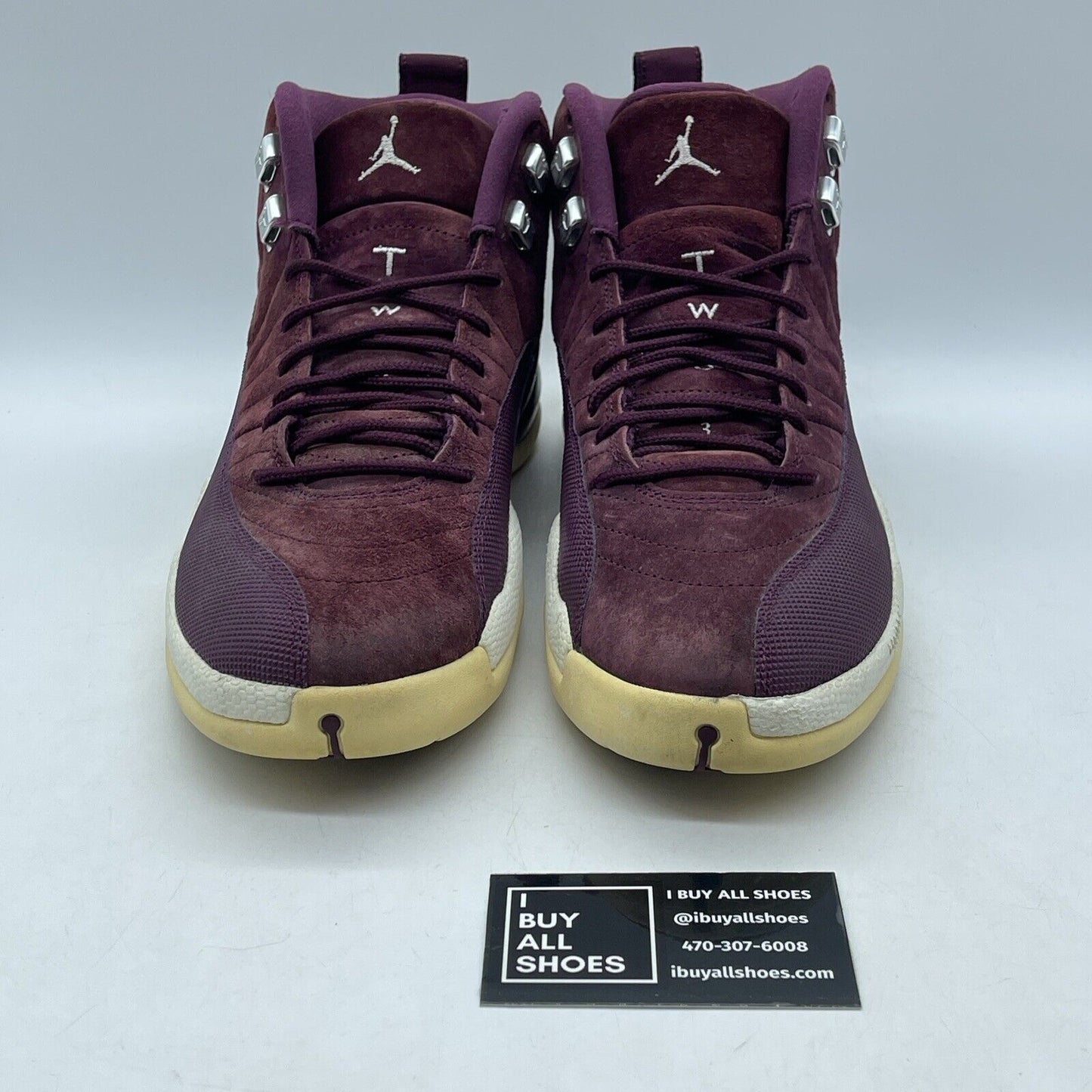 Size 10 - Air Jordan 12 Retro Bordeaux Burgundy Suede Leather (130690-617)