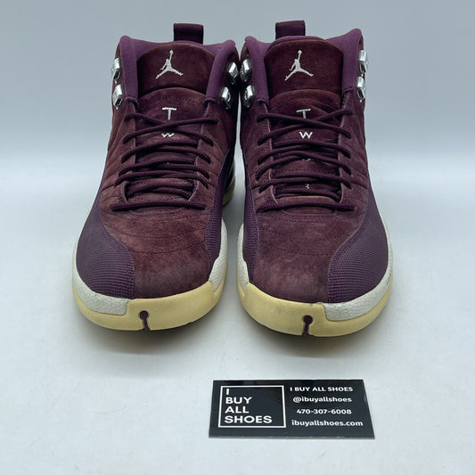 Size 10 - Air Jordan 12 Retro Bordeaux Burgundy Suede Leather (130690-617)