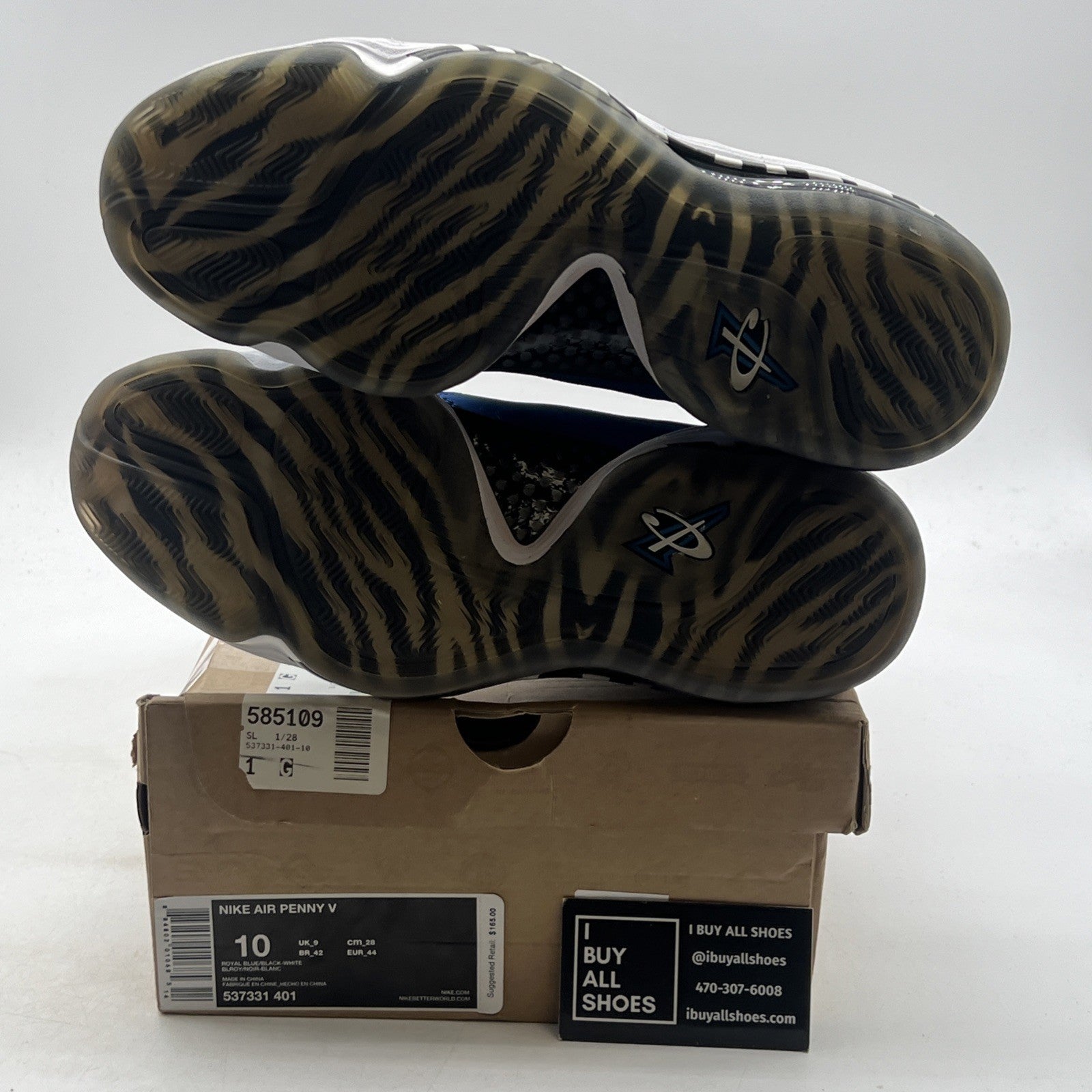 Size 10 - Nike Air Penny 5 Memphis Tigers (537331-401)