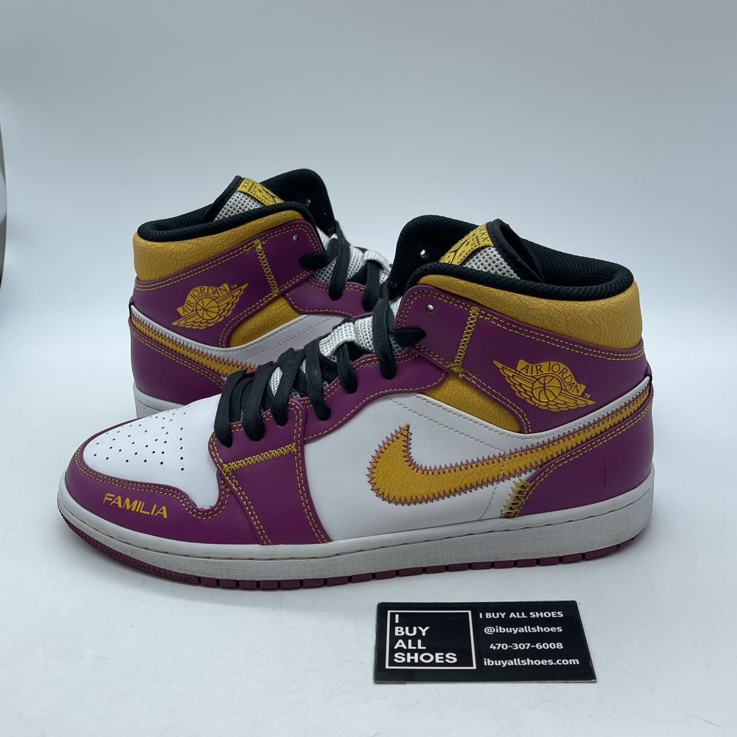 Size 11 - Air Jordan 1 Mid Día de Muertos White Purple Leather (DC0350-100)