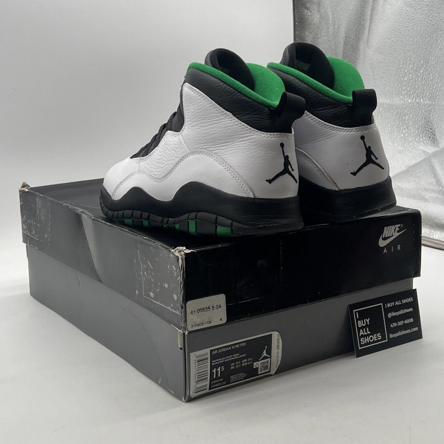 Size 11.5 - Air Jordan 10 Retro 2019 Seattle (310805-137)