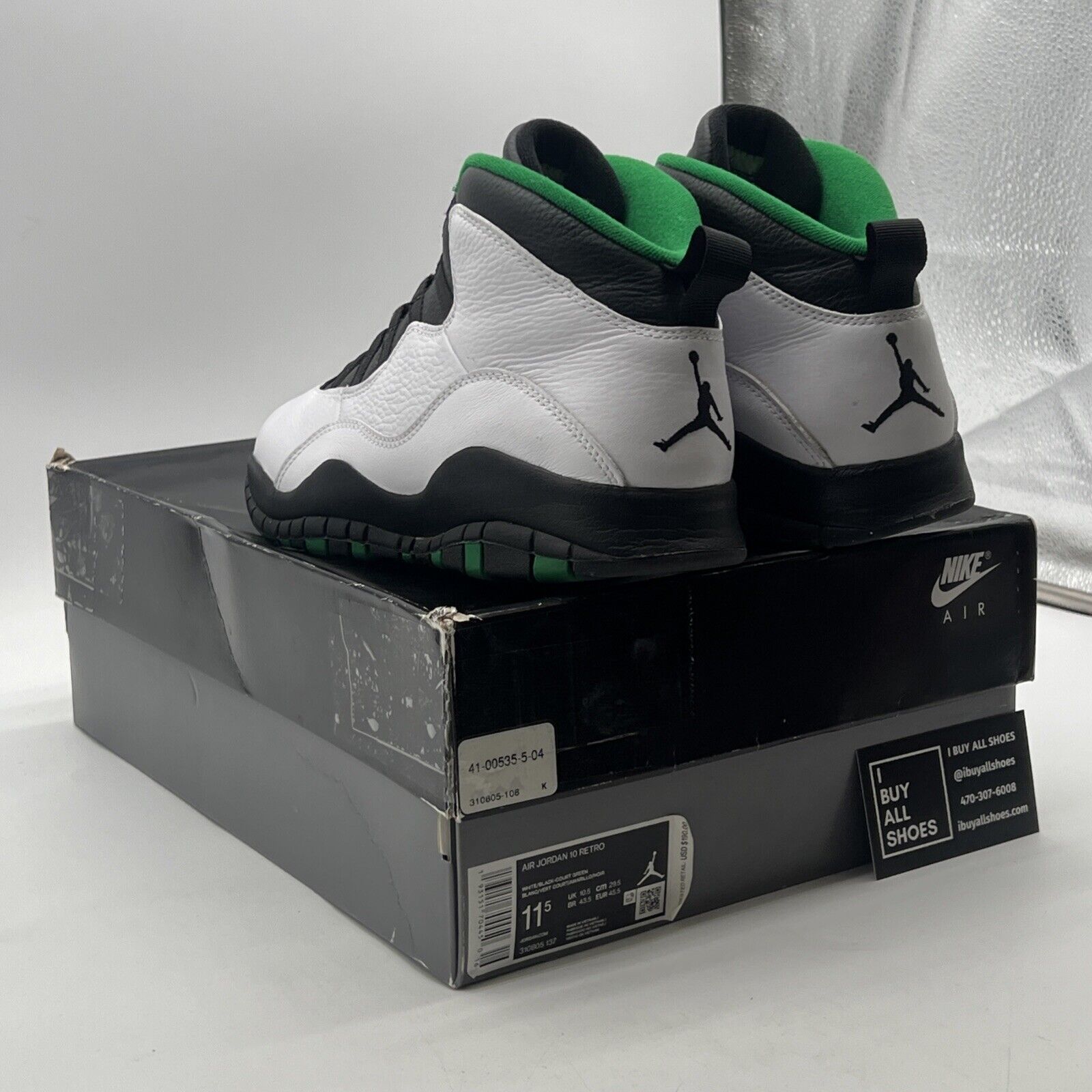 Size 11.5 - Air Jordan 10 Retro 2019 Seattle (310805-137)