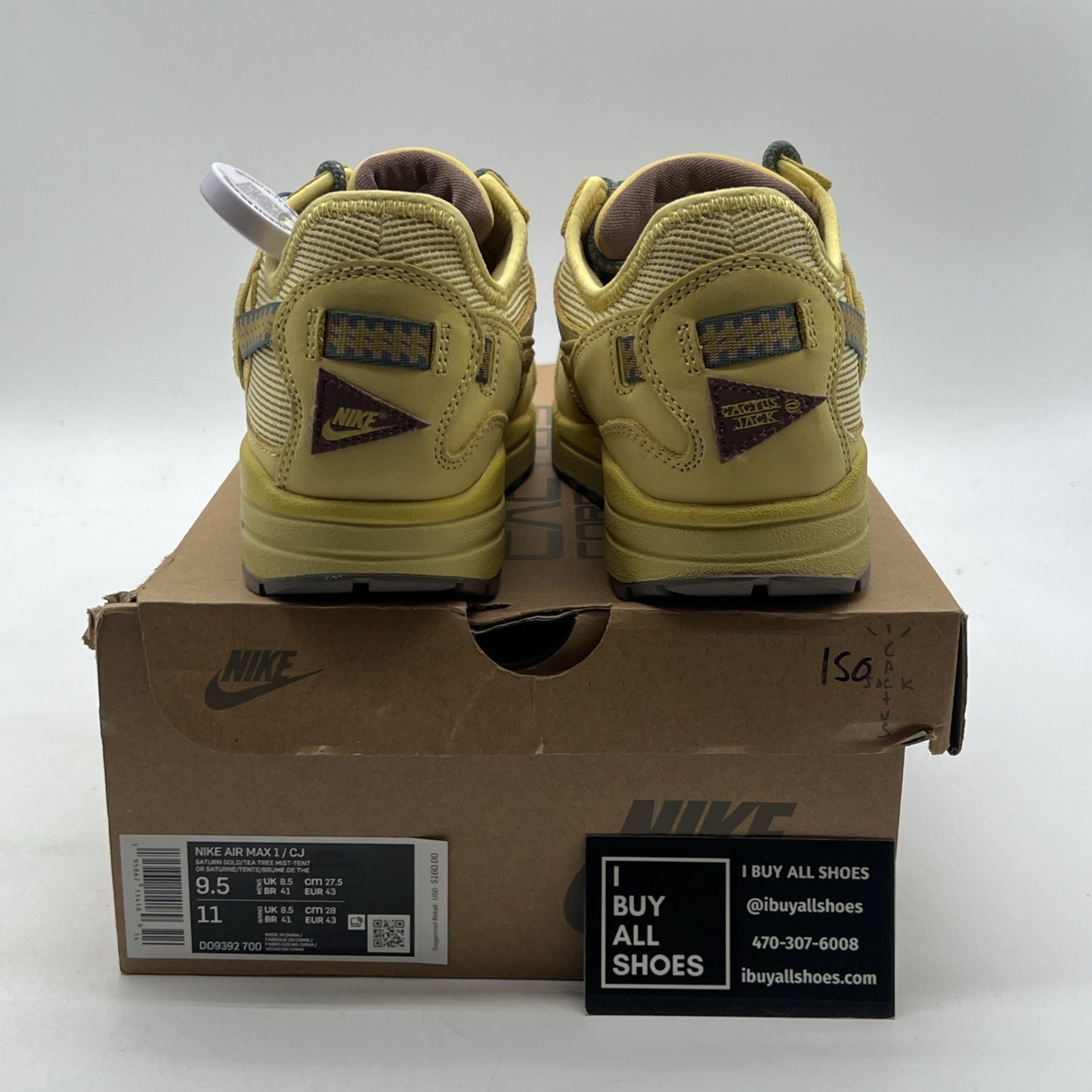 Size 9.5 - Nike Air Max 1 x Travis Scott Saturn Gold (DO9392-700)