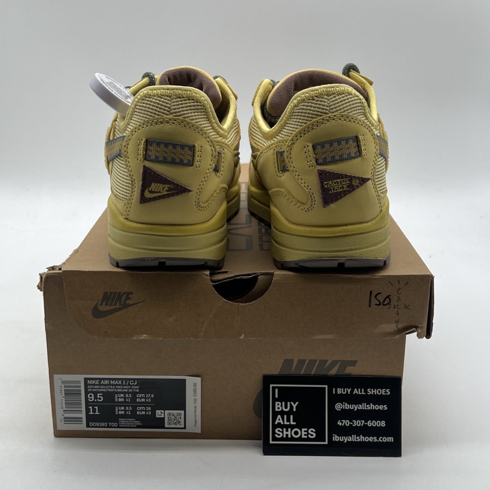 Size 9.5 - Nike Air Max 1 x Travis Scott Saturn Gold (DO9392-700)