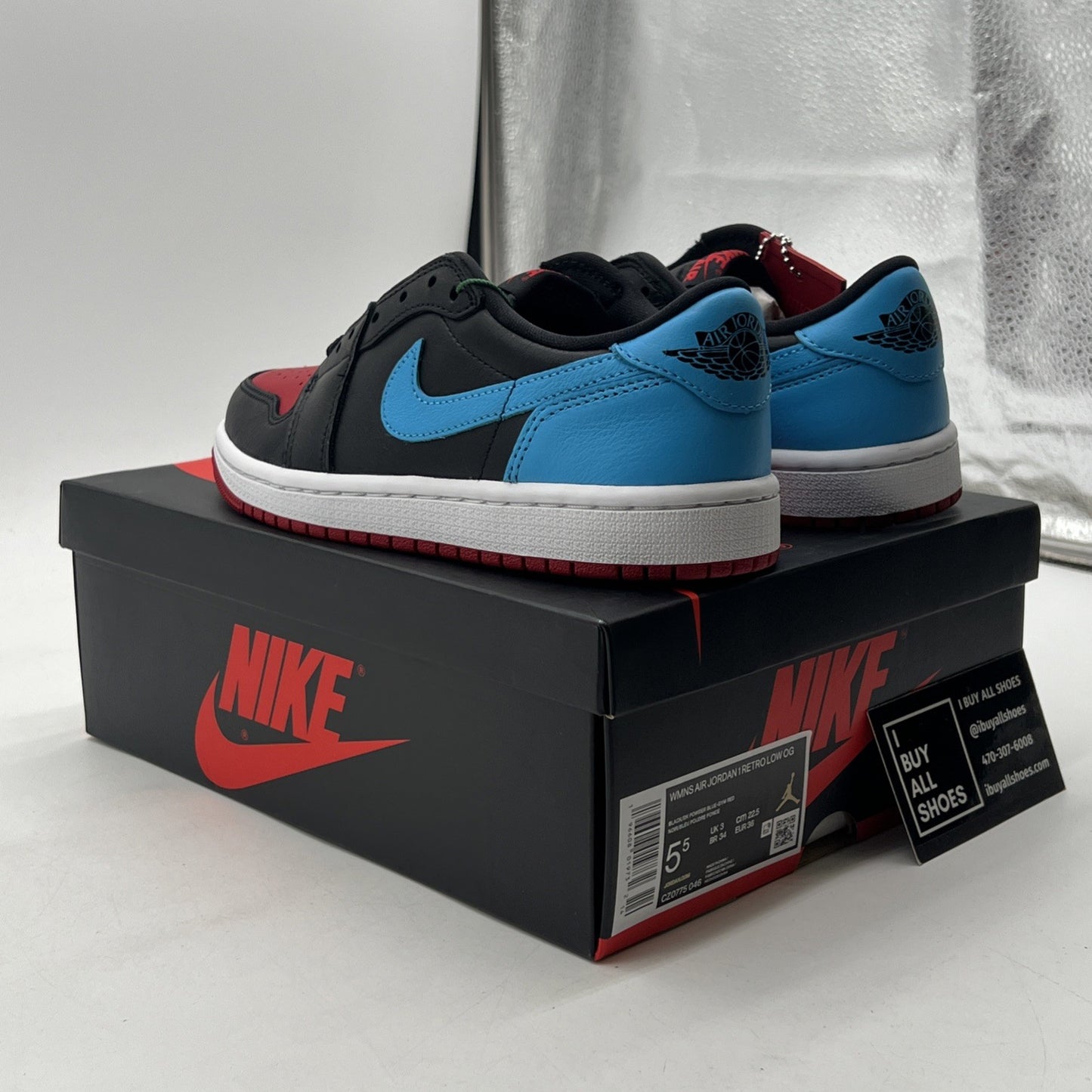 Size 5.5W - Air Jordan 1 Retro Low OG UNC To Chicago Red (CZ0775-046)