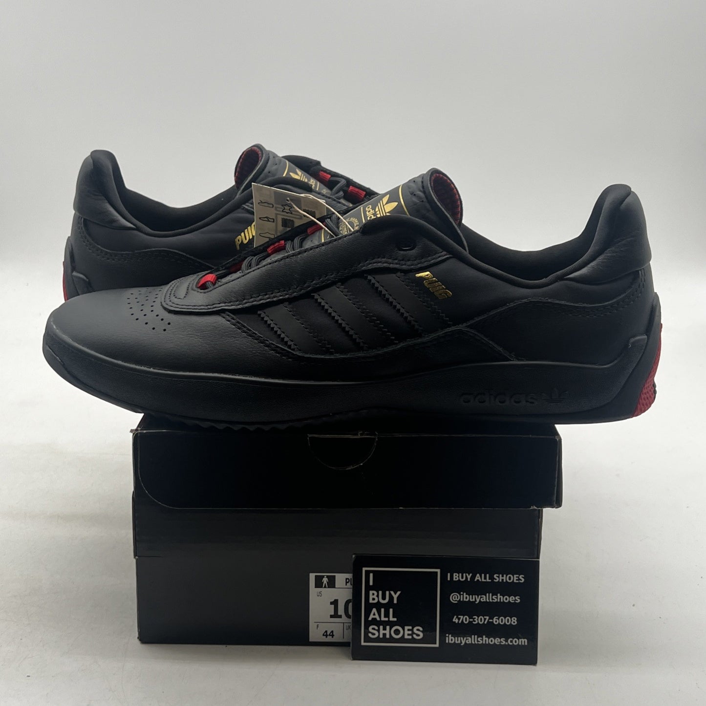 Size 10 - adidas Puig Black Scarlet (GY3656)