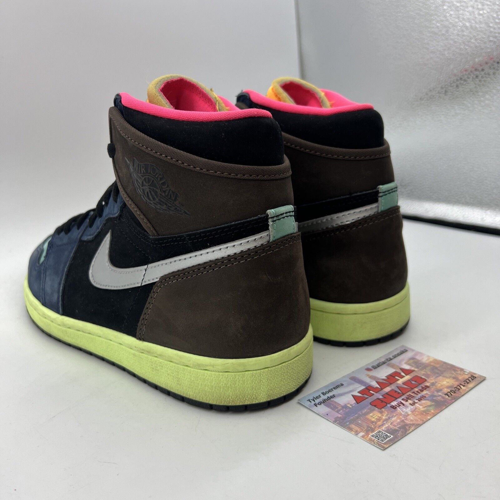 Size 8 - Jordan 1 Retro High Tokyo Bio Hack Brown Navy Pink Suede (555088-201)