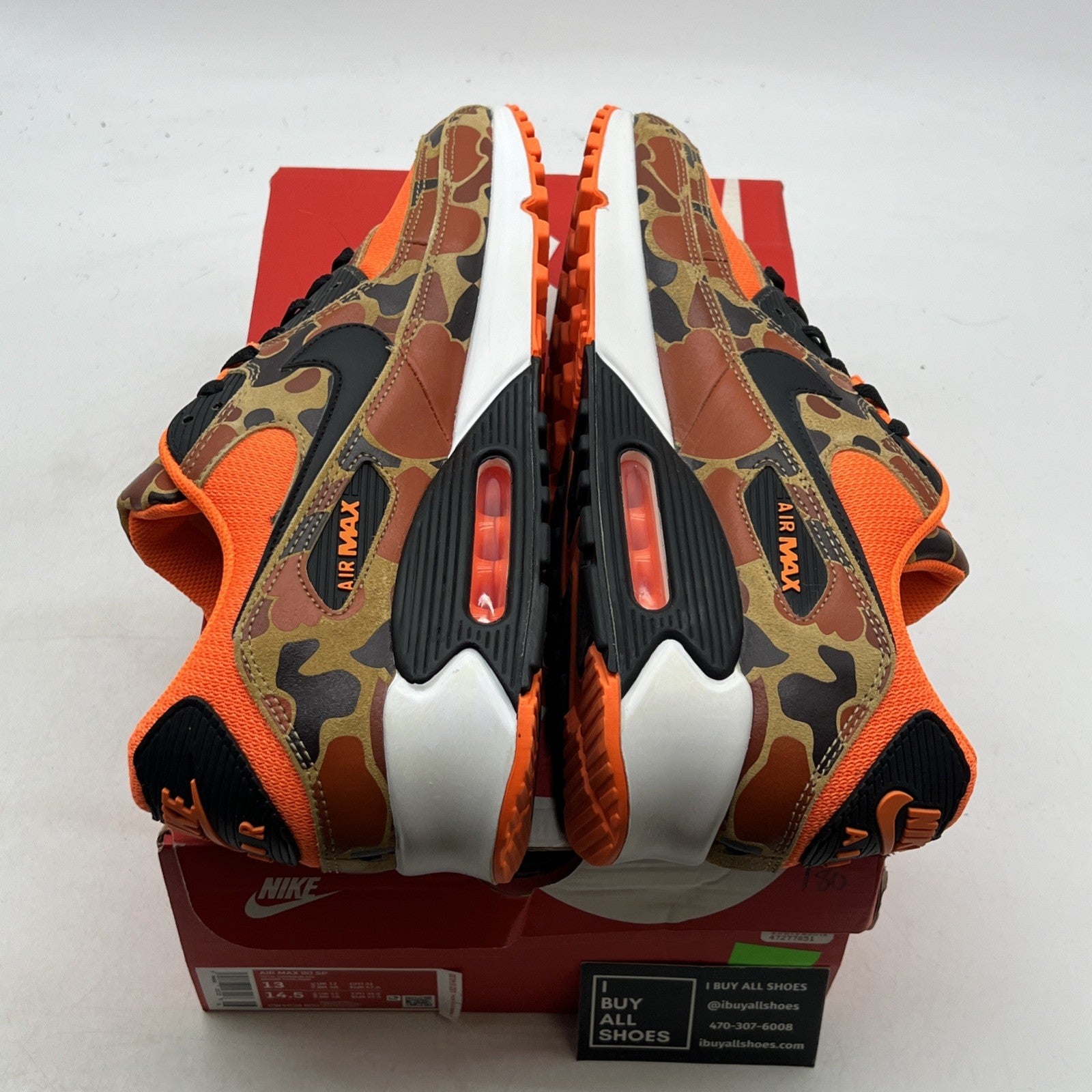 Size 13 - Nike Air Max 90 Orange Camo (CW4039-800)