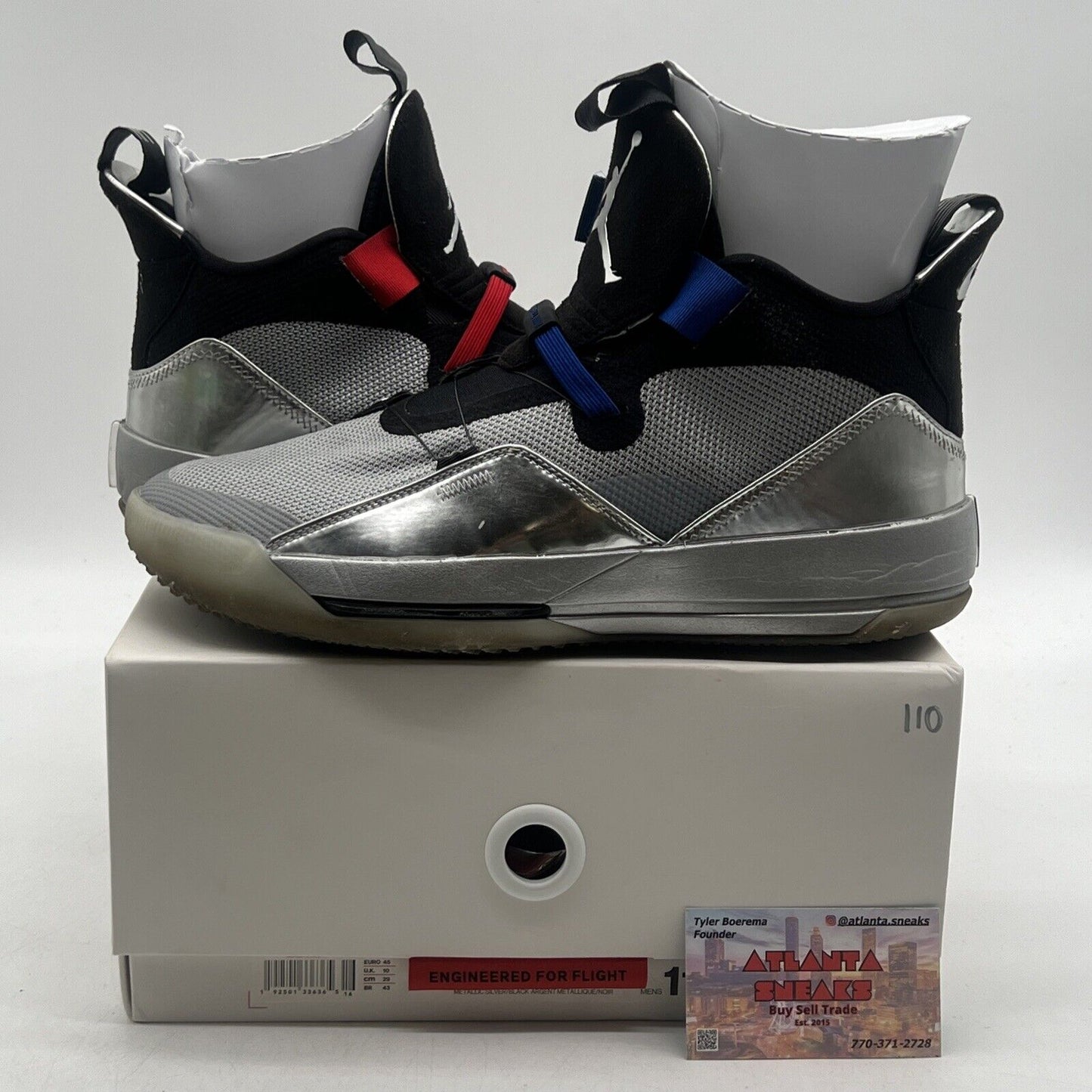 Size 11 - Air Jordan 33 All Star Silver Black Suede (AQ8830-005)