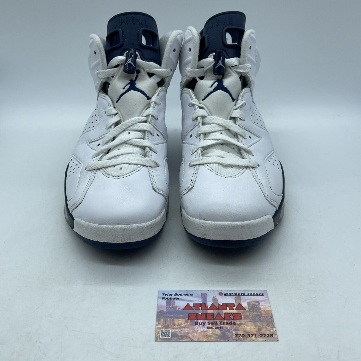 Size 10 - Jordan 6 Retro Midnight Navy White Leather (CT8529-141)