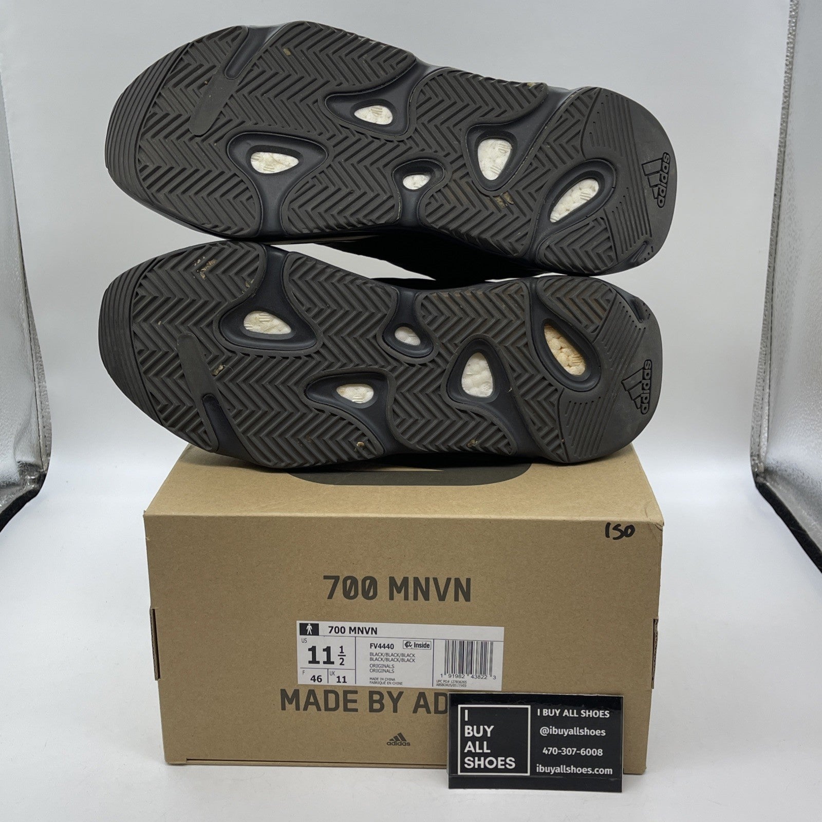 Size 11.5 - adidas Yeezy Boost 700 MNVN Triple Black Leather (FV4440)