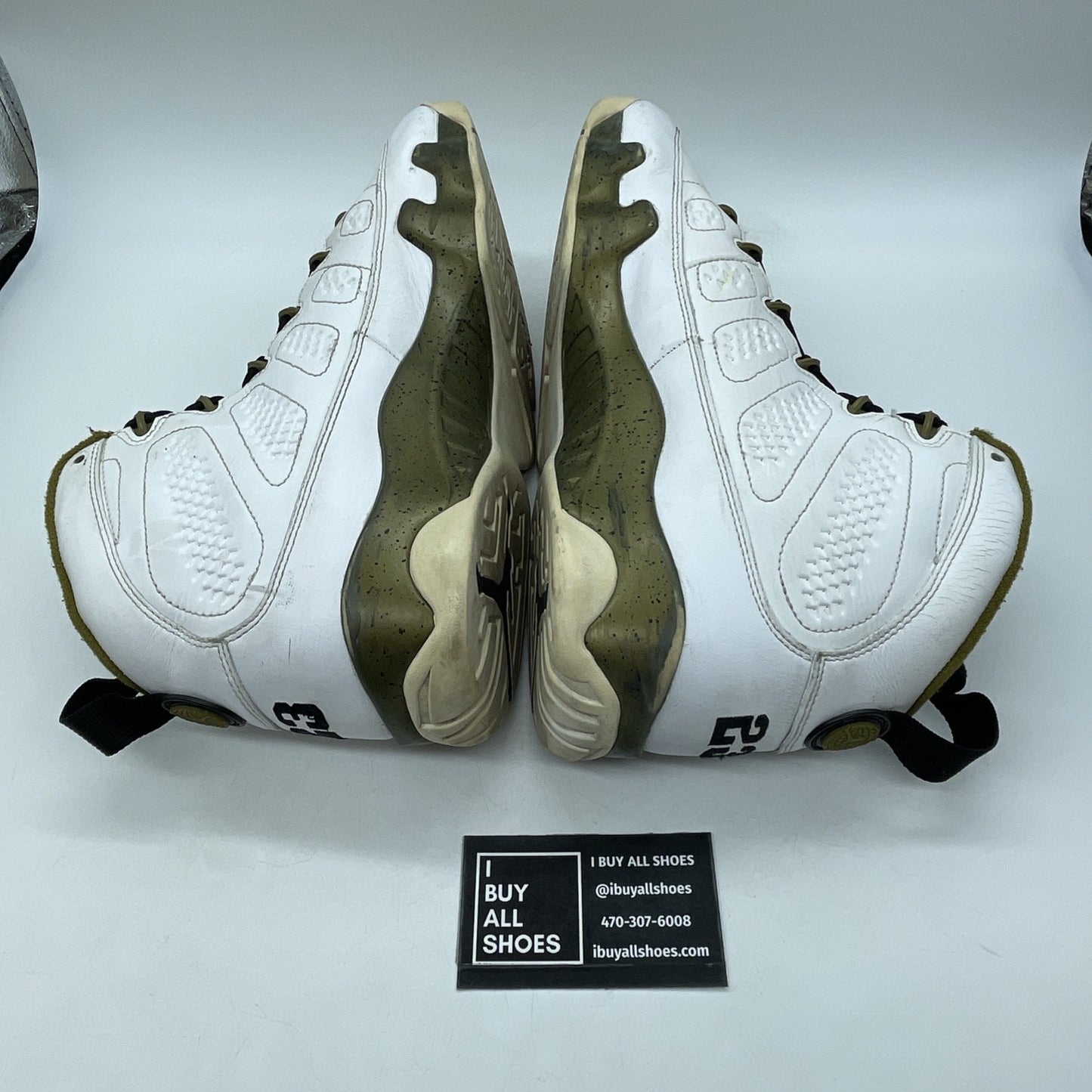 Size 11.5 - Air Jordan 9 Retro Statue White Green Leather (302370-109)