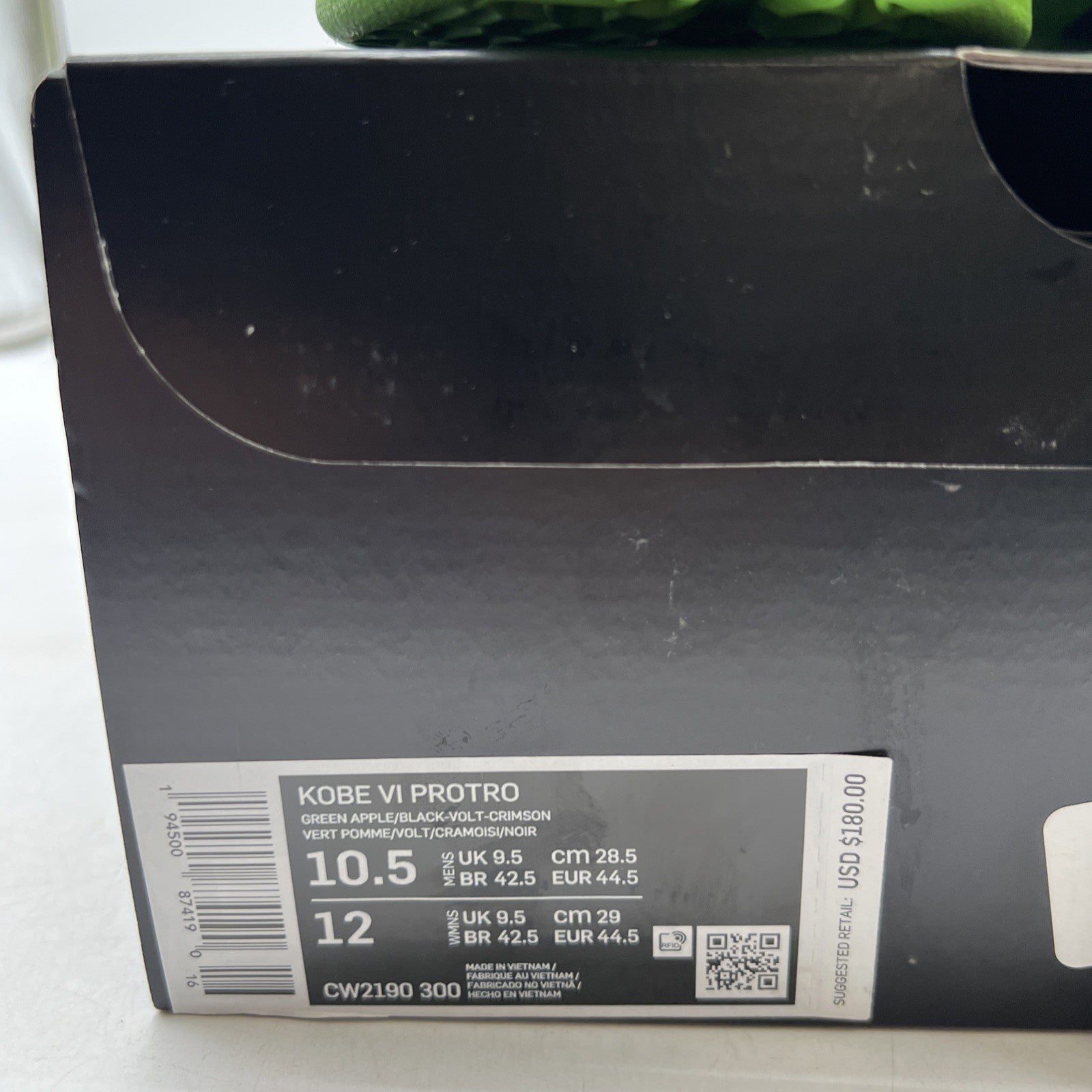 Size 10.5 - Nike Zoom Kobe 6 Protro Low Grinch (CW2190-300)