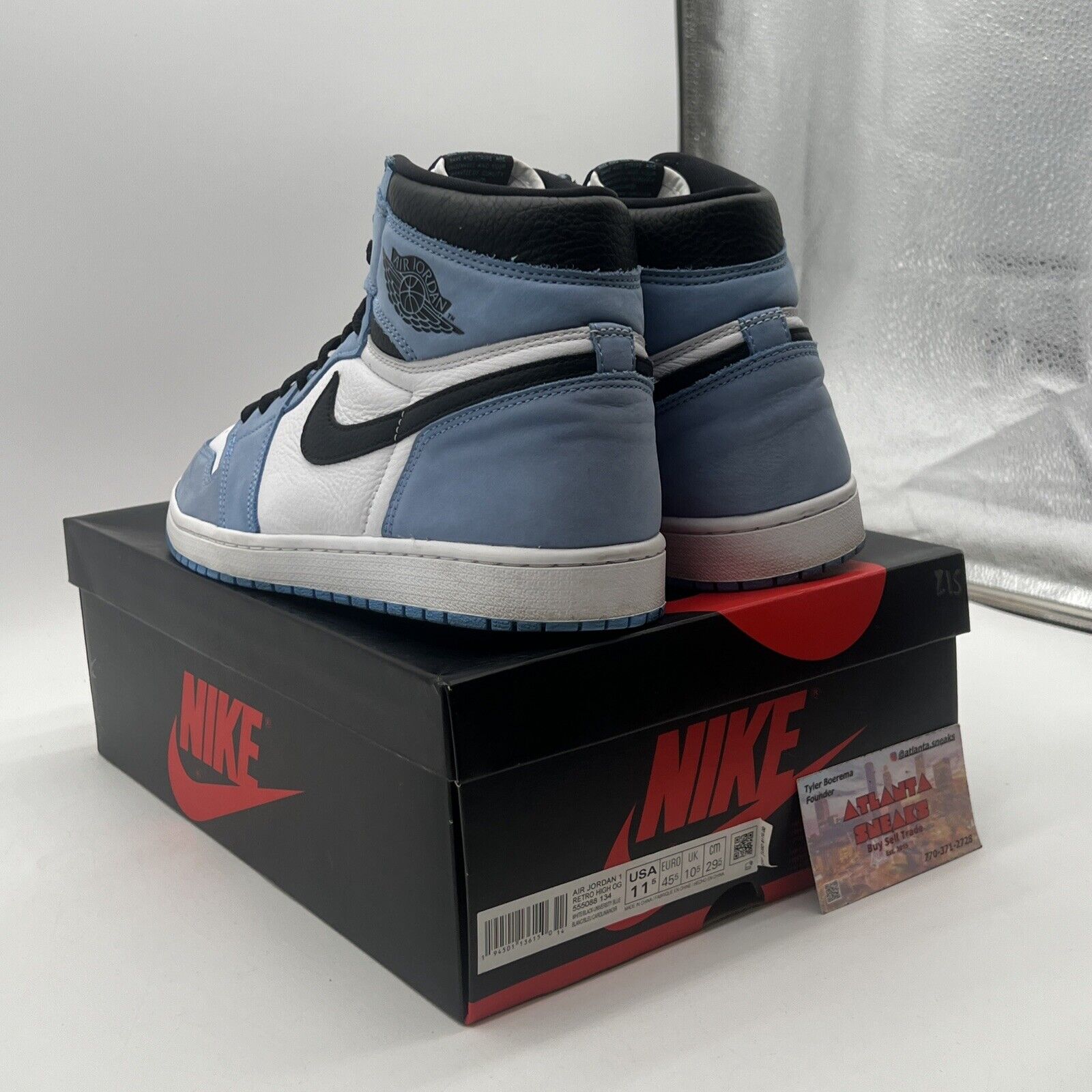 Size 11.5 - Jordan 1 Retro OG High University Blue Leather Suede (555088-134)