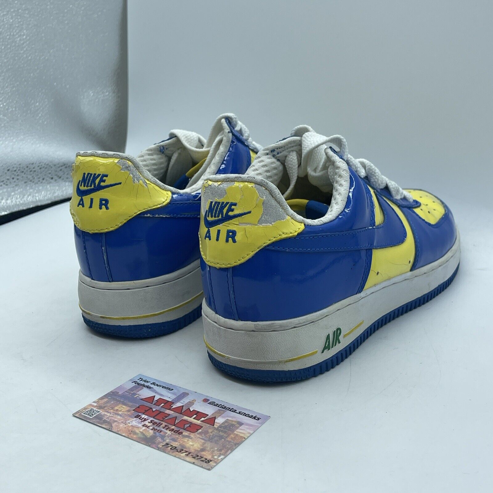 Size 9.5 - Nike Air Force 1 Premium Brazil World Cup Blue Yellow (309096-441)