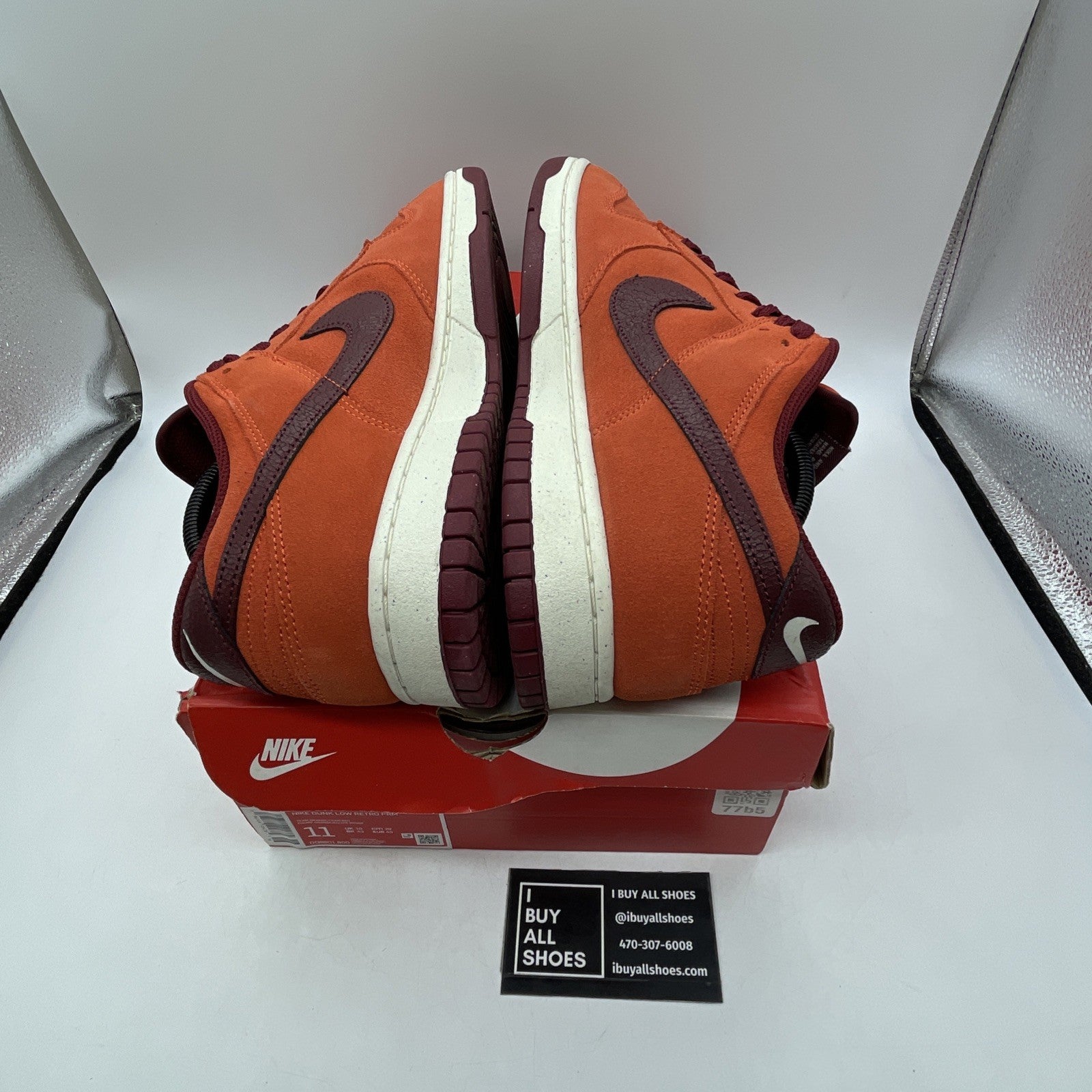 Size 11 - Nike Dunk Low Orange Suede (DQ8801-800)
