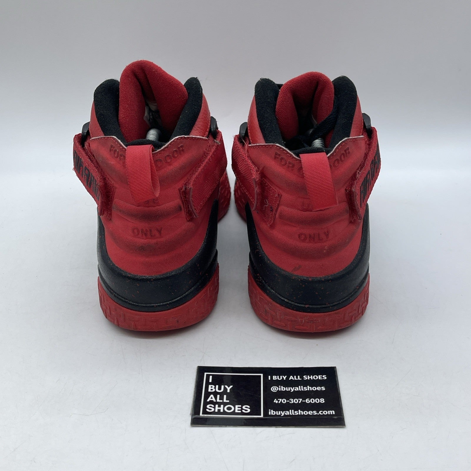 Size 9.5 - Nike Air Raid University Red Black Suede (642330-600)