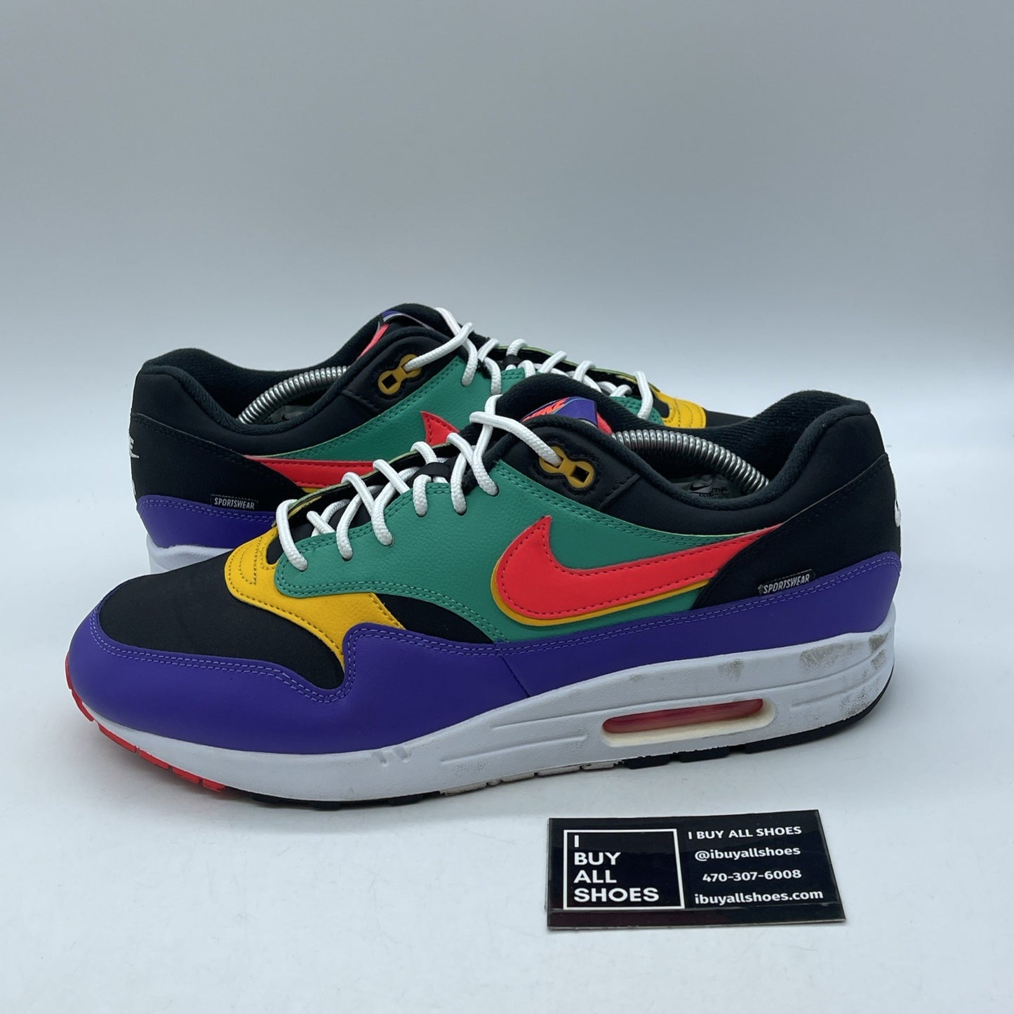 Size 11.5 - Nike Air Max 1 SE Windbreaker Black Suede Leather (AO1021-023)