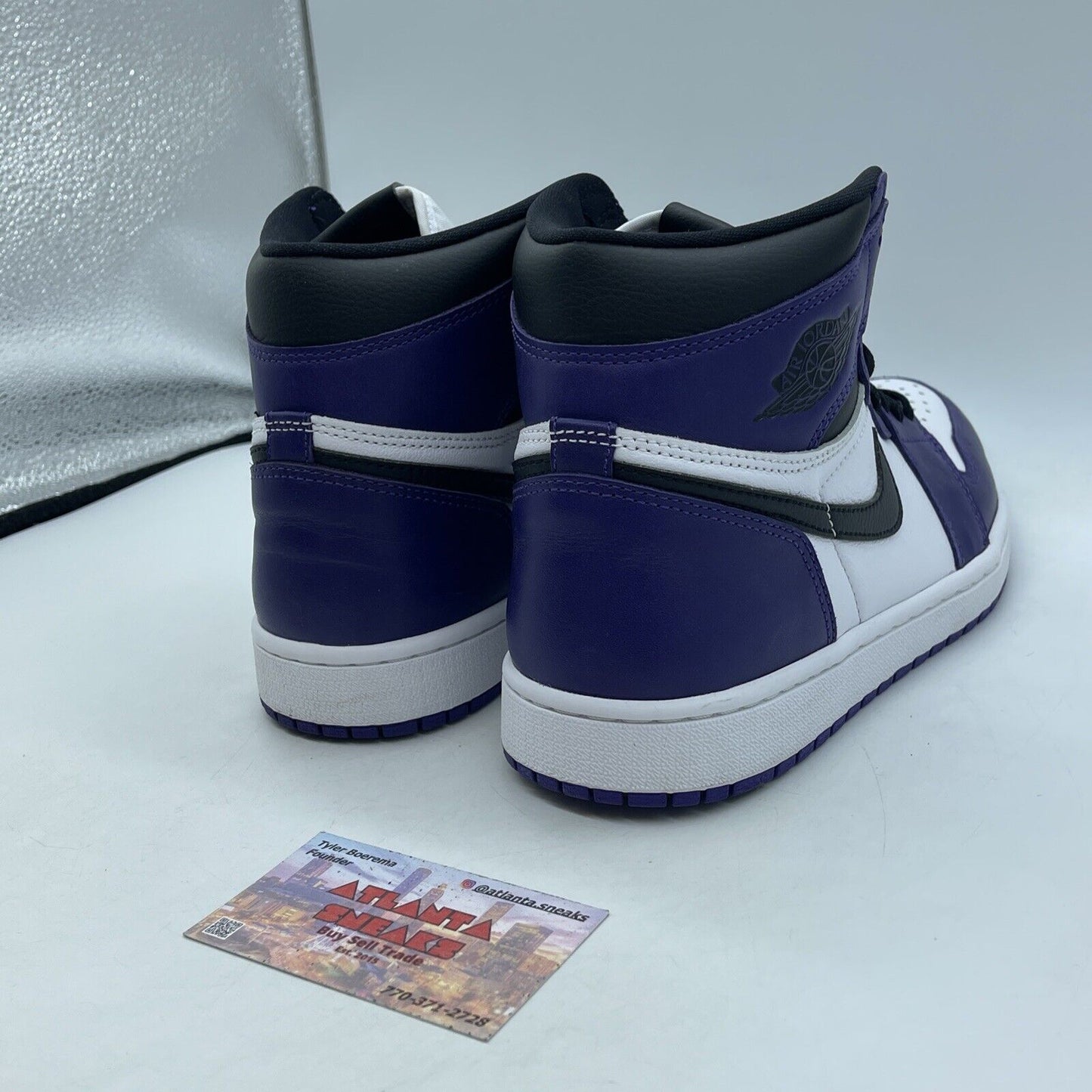 Size 8.5 - Jordan 1 Retro OG High Court Purple 2.0 Black White (555088-500)