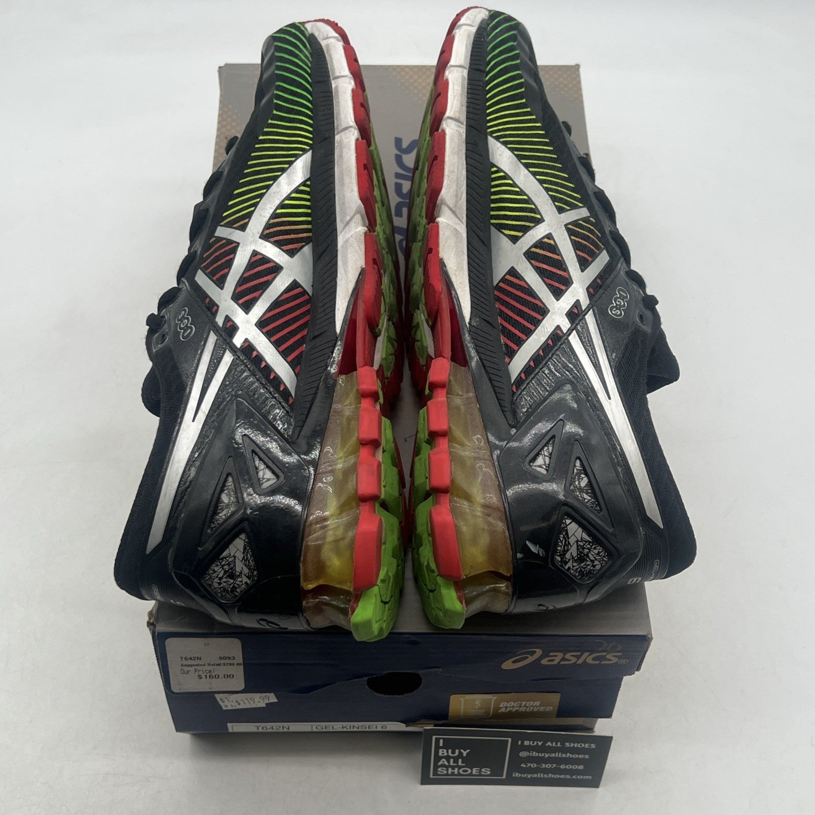 Size 11 - ASICS Gel Kinsei 6 Black Running Shoes (T642N-9093)