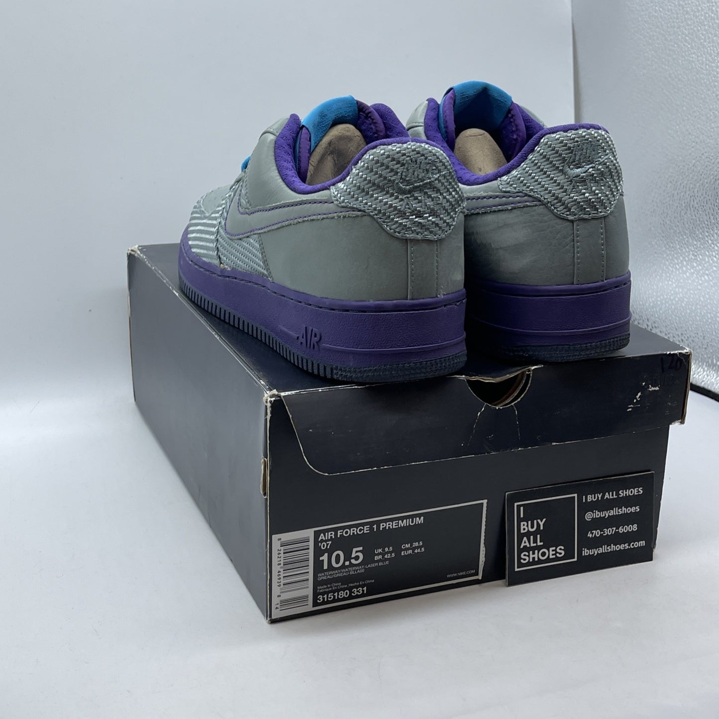 Size 10.5 - Nike Air Force 1 Premium 07 Japan Grey Suede Leather (315180-331)