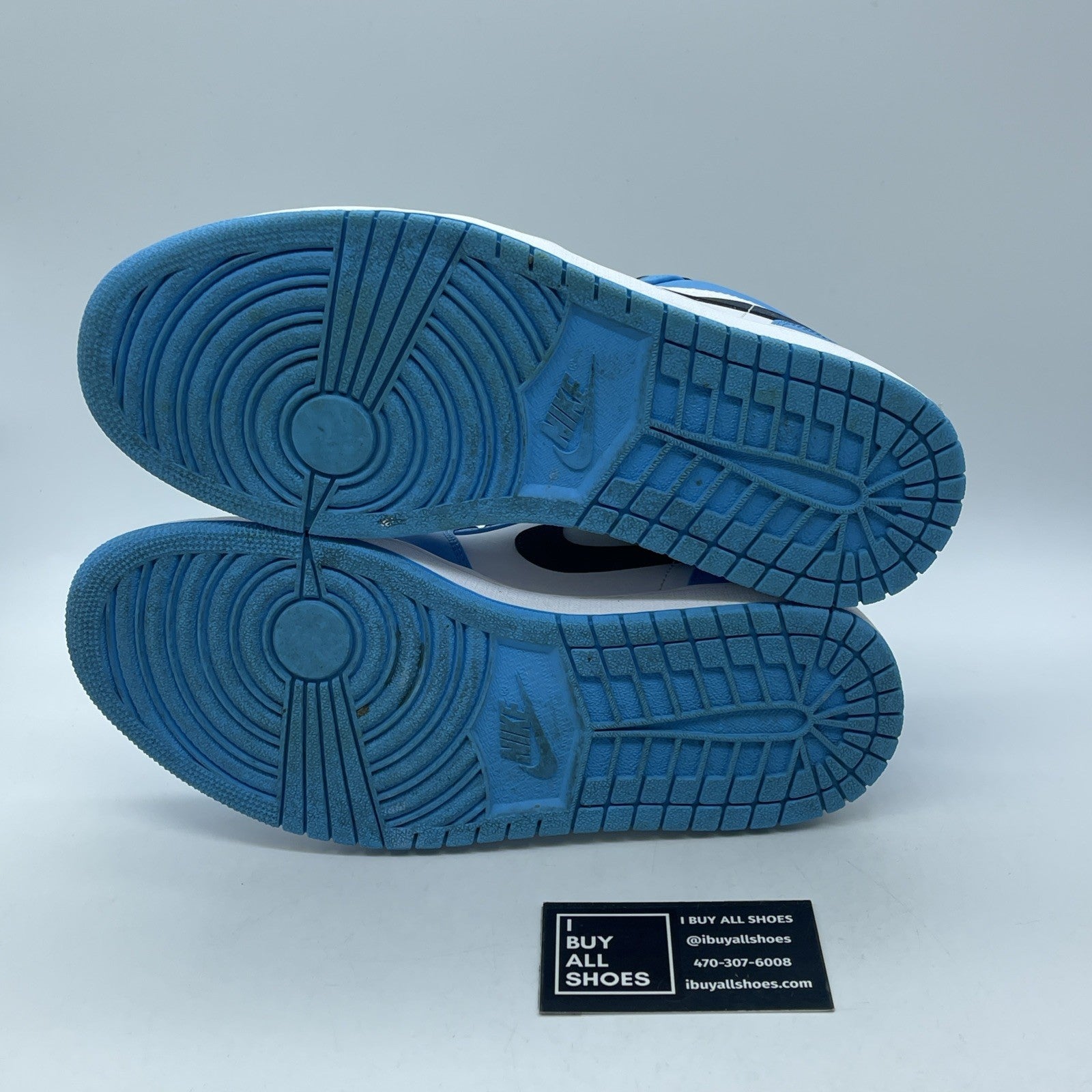 Size 10 - Air Jordan 1 Low UNC 2021 Black University Blue White (553558-144)